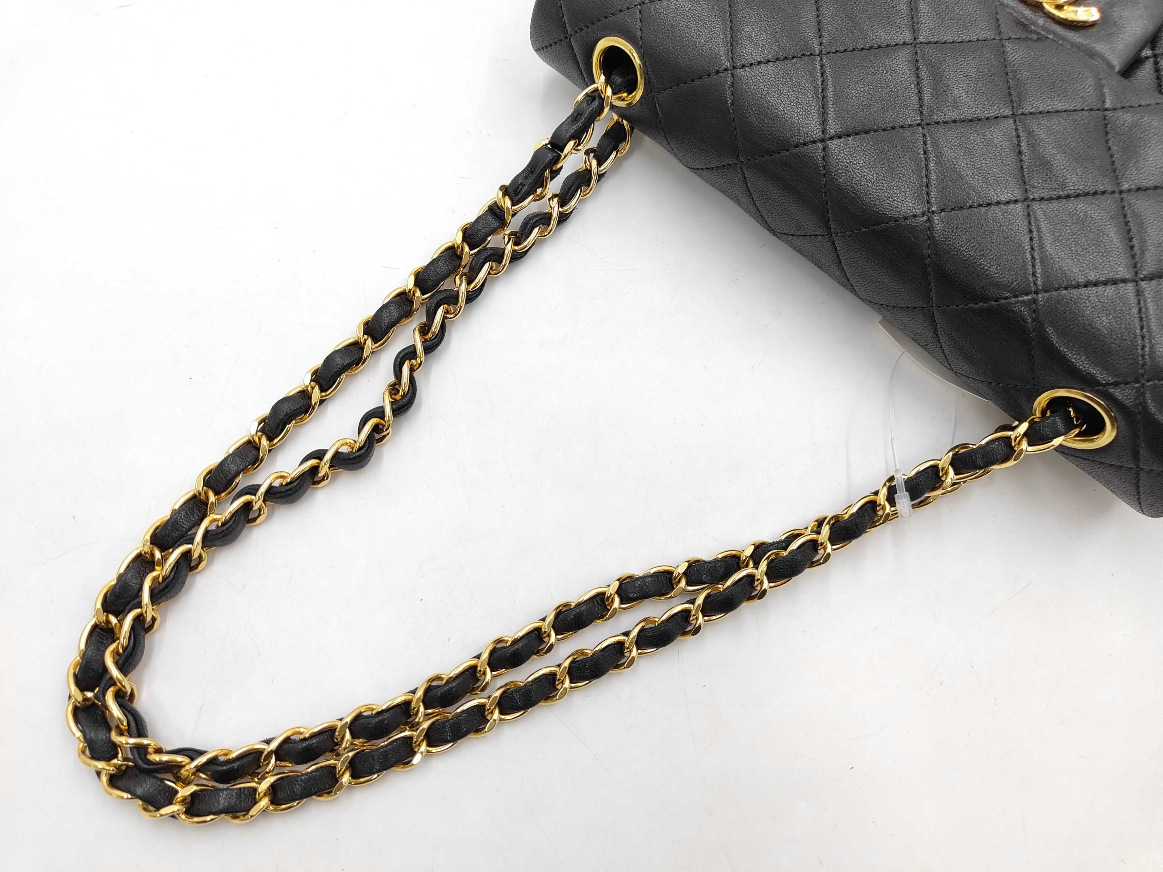 Lambskin Double Flap Chain Shoulder Bag — view 5