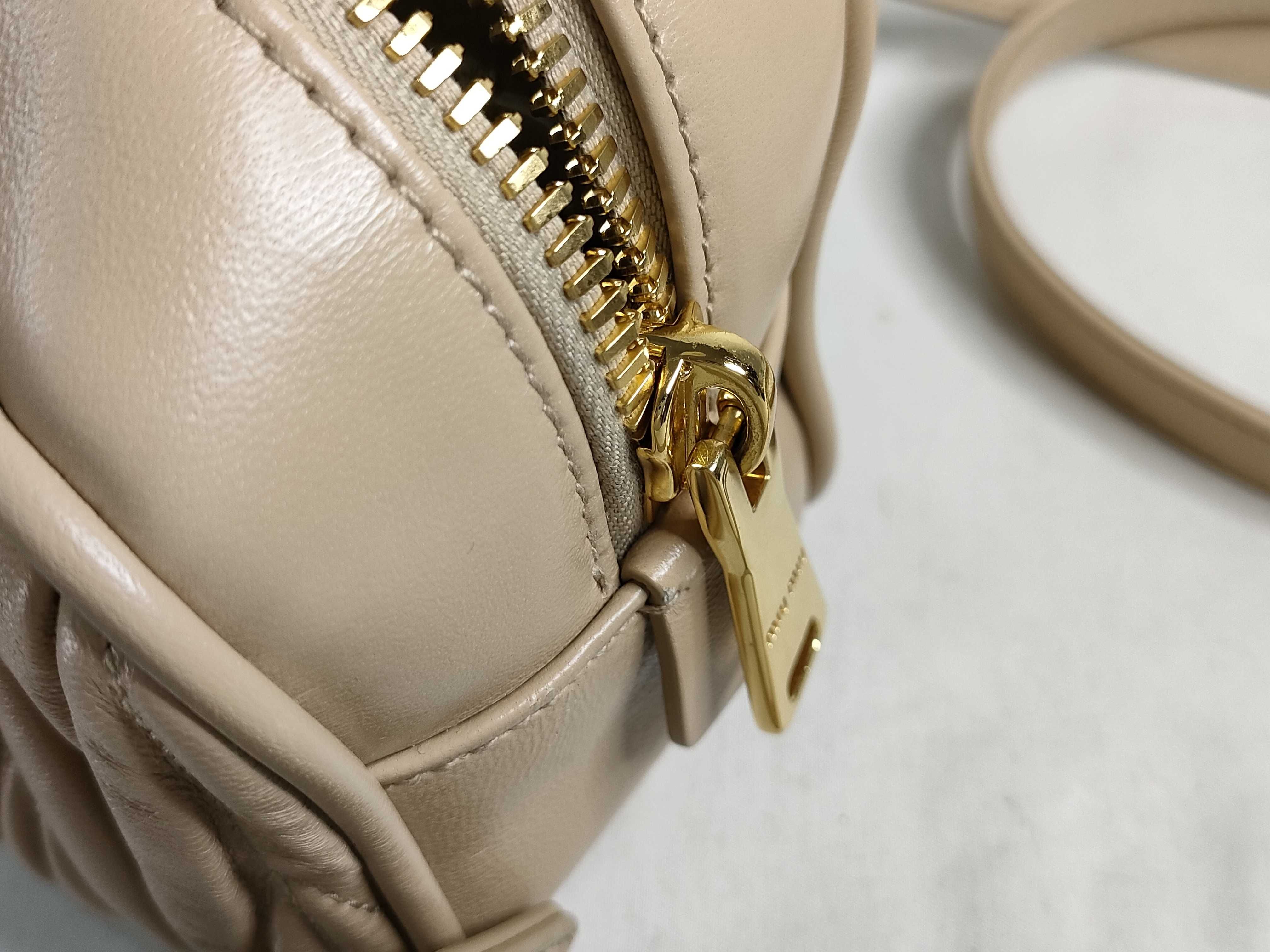 Matelassé Arcadi Leather 2-Way Handbag, Beige 5BB142 (Handbag) — view 14