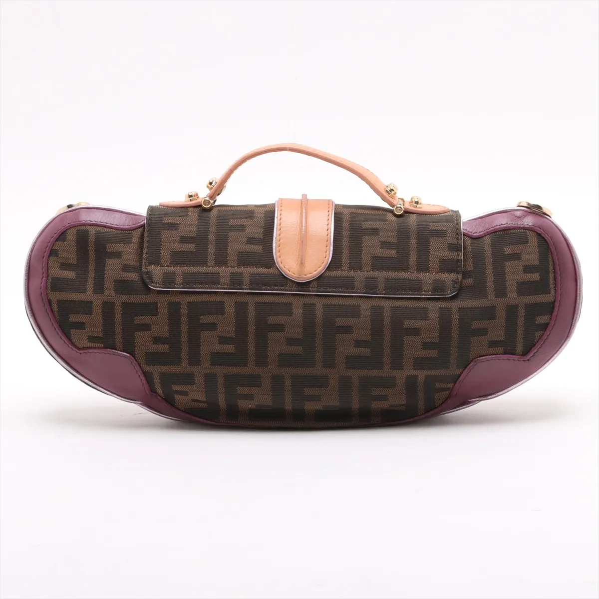Zucca Canvas x Leather 2WAY Handbag Brown 8BN133 — view 2