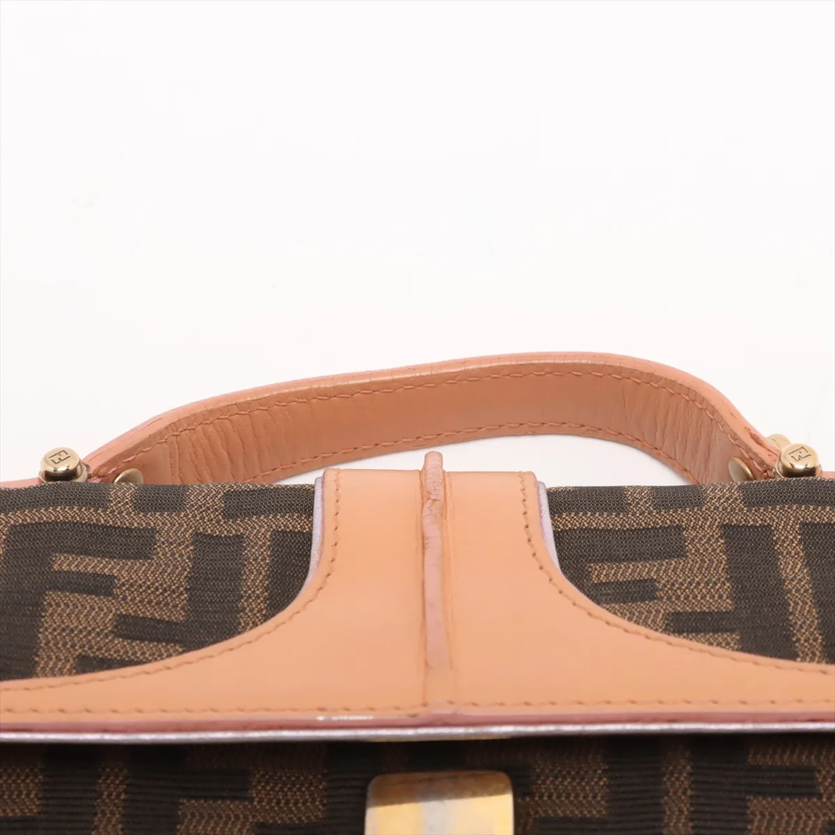Zucca Canvas x Leather 2WAY Handbag Brown 8BN133 — view 6