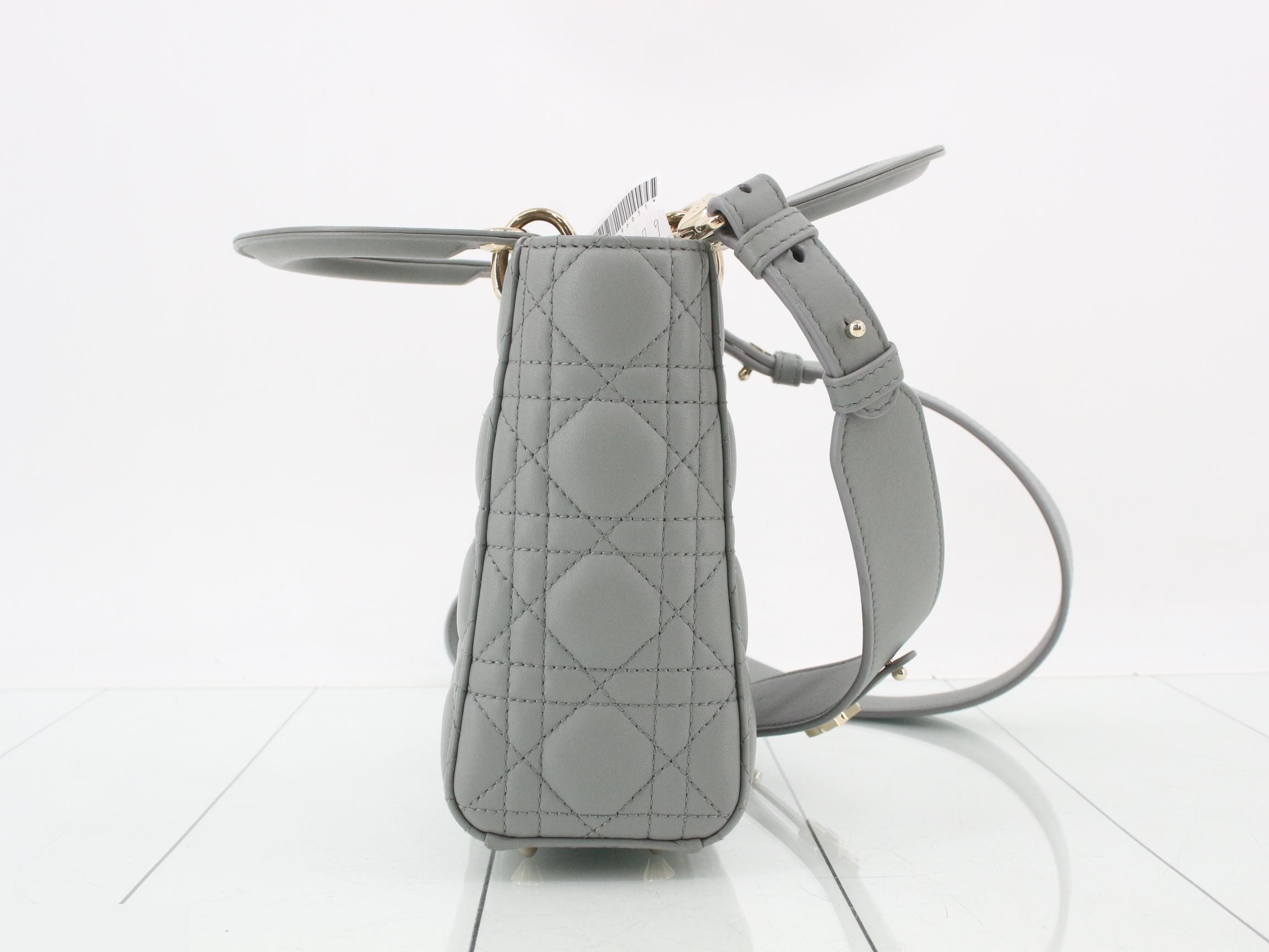 Lady Dior Cannage Lamb 2-Way Shoulder/Handbag — view 4
