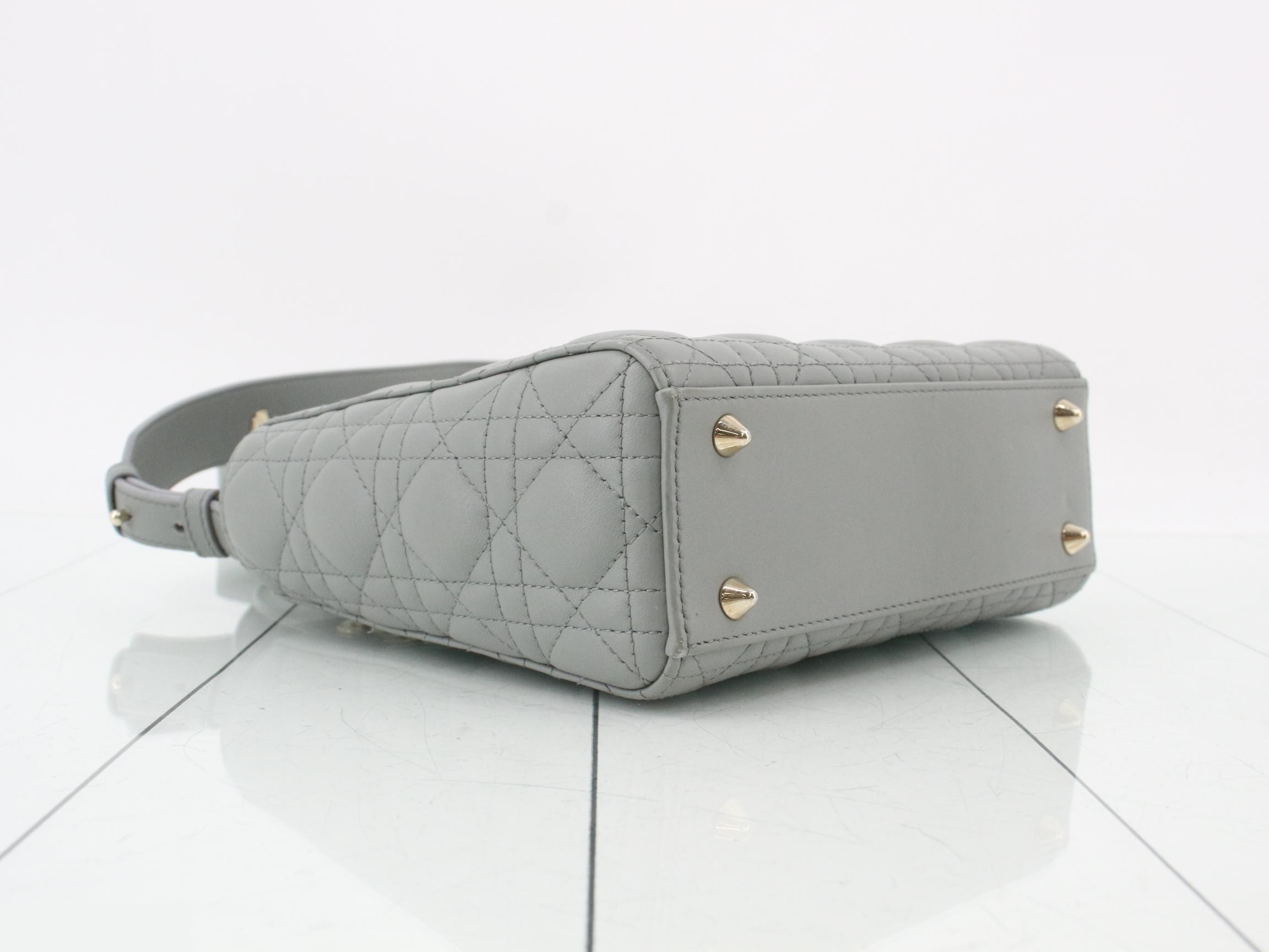 Lady Dior Cannage Lamb 2-Way Shoulder/Handbag — view 5