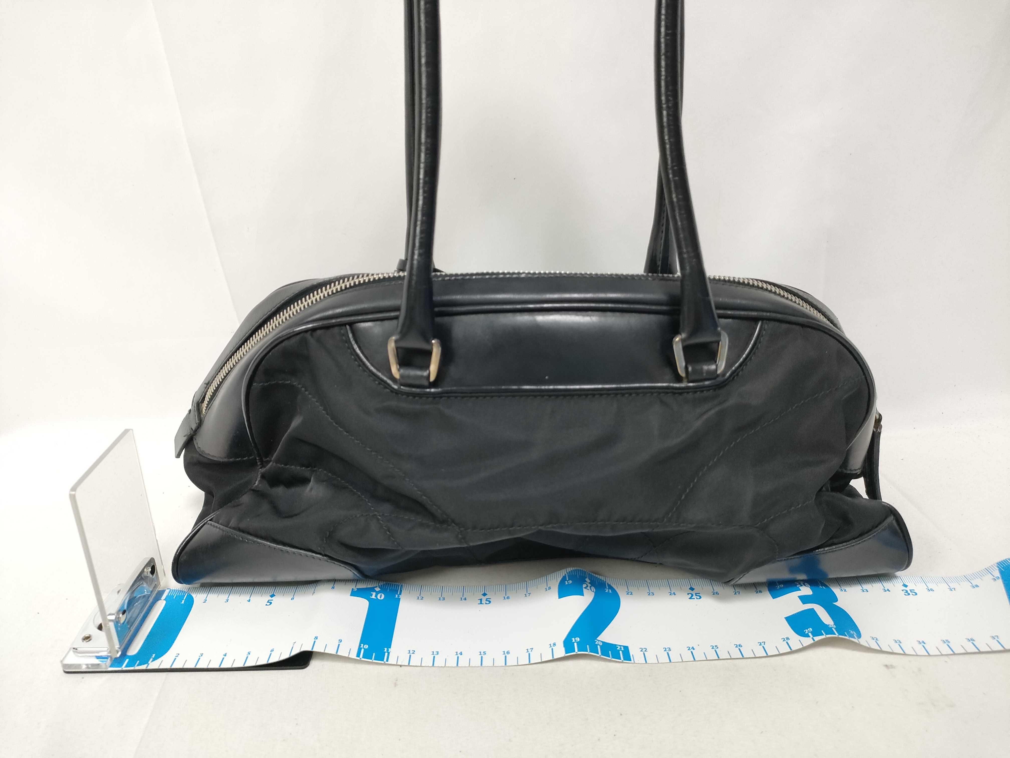 Nylon Leather Logo Embossed Quilting Bowling Bag Boston Bag — view 2