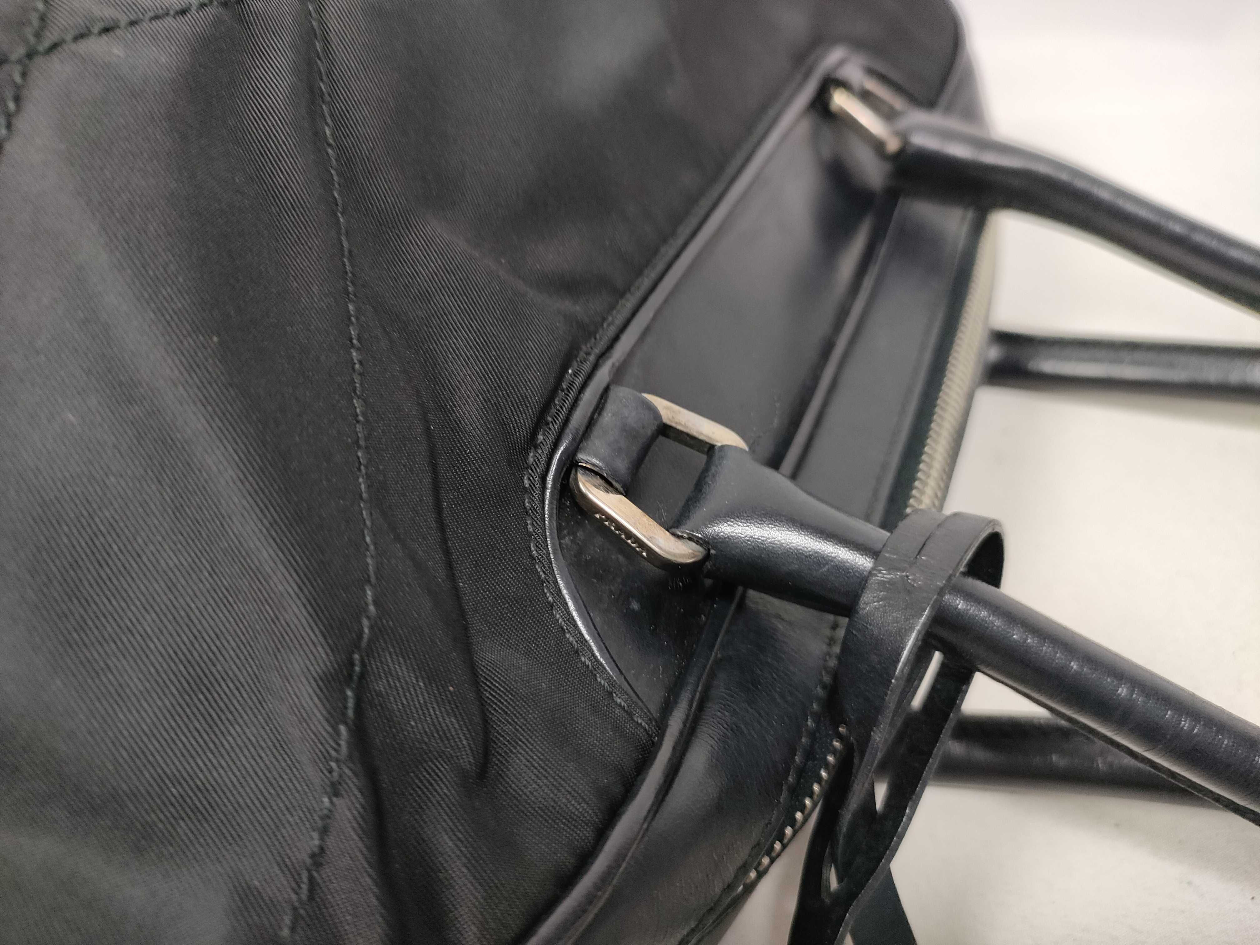 Nylon Leather Logo Embossed Quilting Bowling Bag Boston Bag — view 9