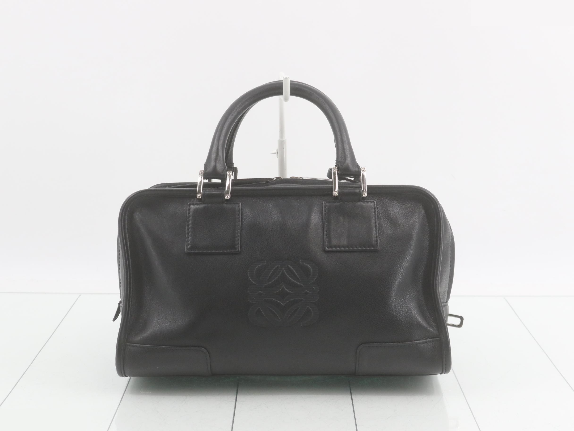 Amazona 28 Anagram Handbag, Leather, Black, 220 — view 2