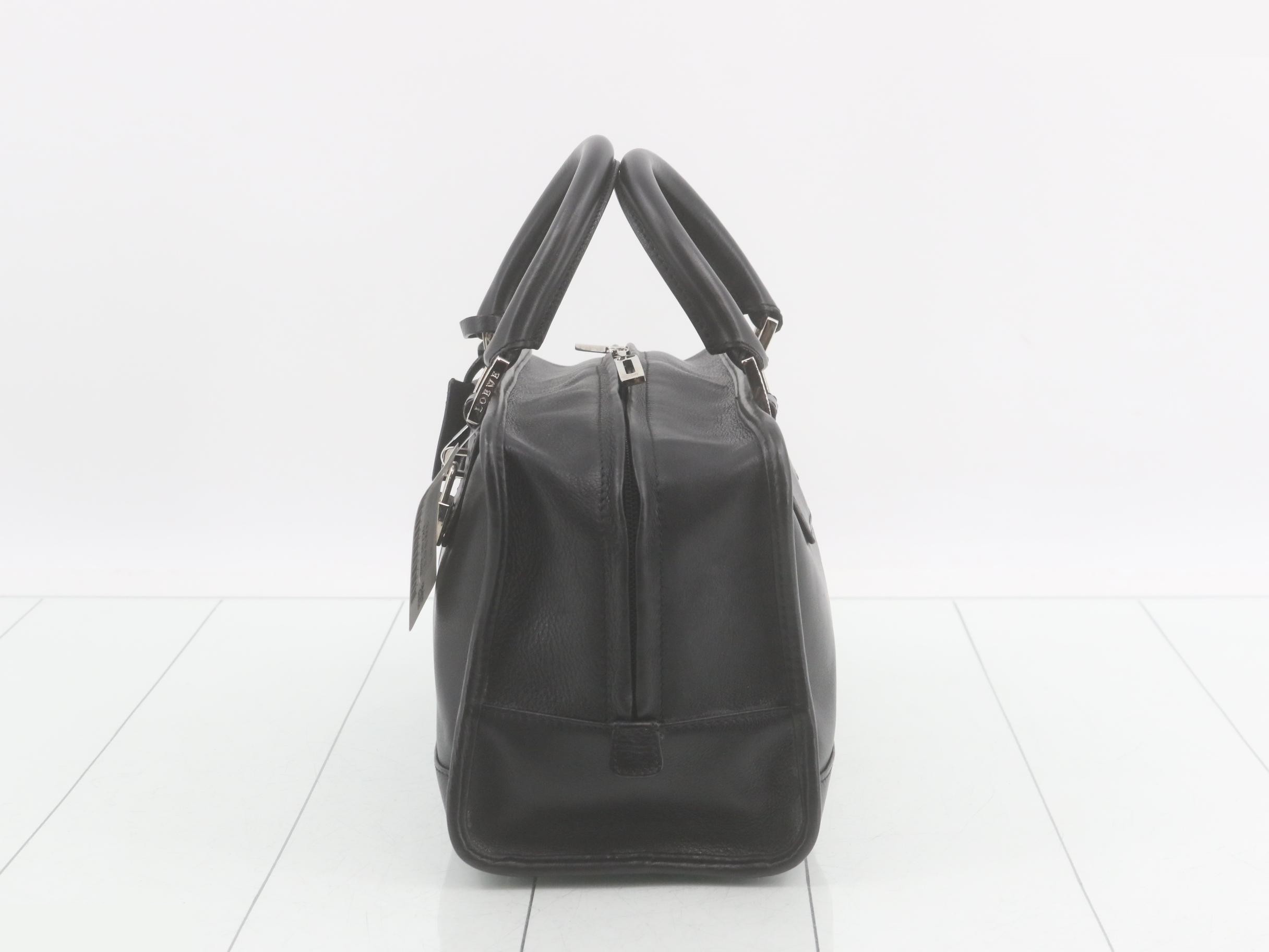 Amazona 28 Anagram Handbag, Leather, Black, 220 — view 3