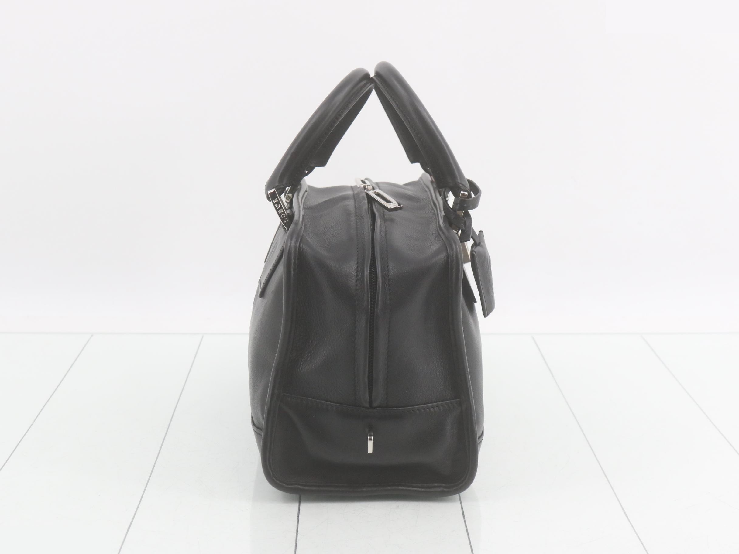 Amazona 28 Anagram Handbag, Leather, Black, 220 — view 4