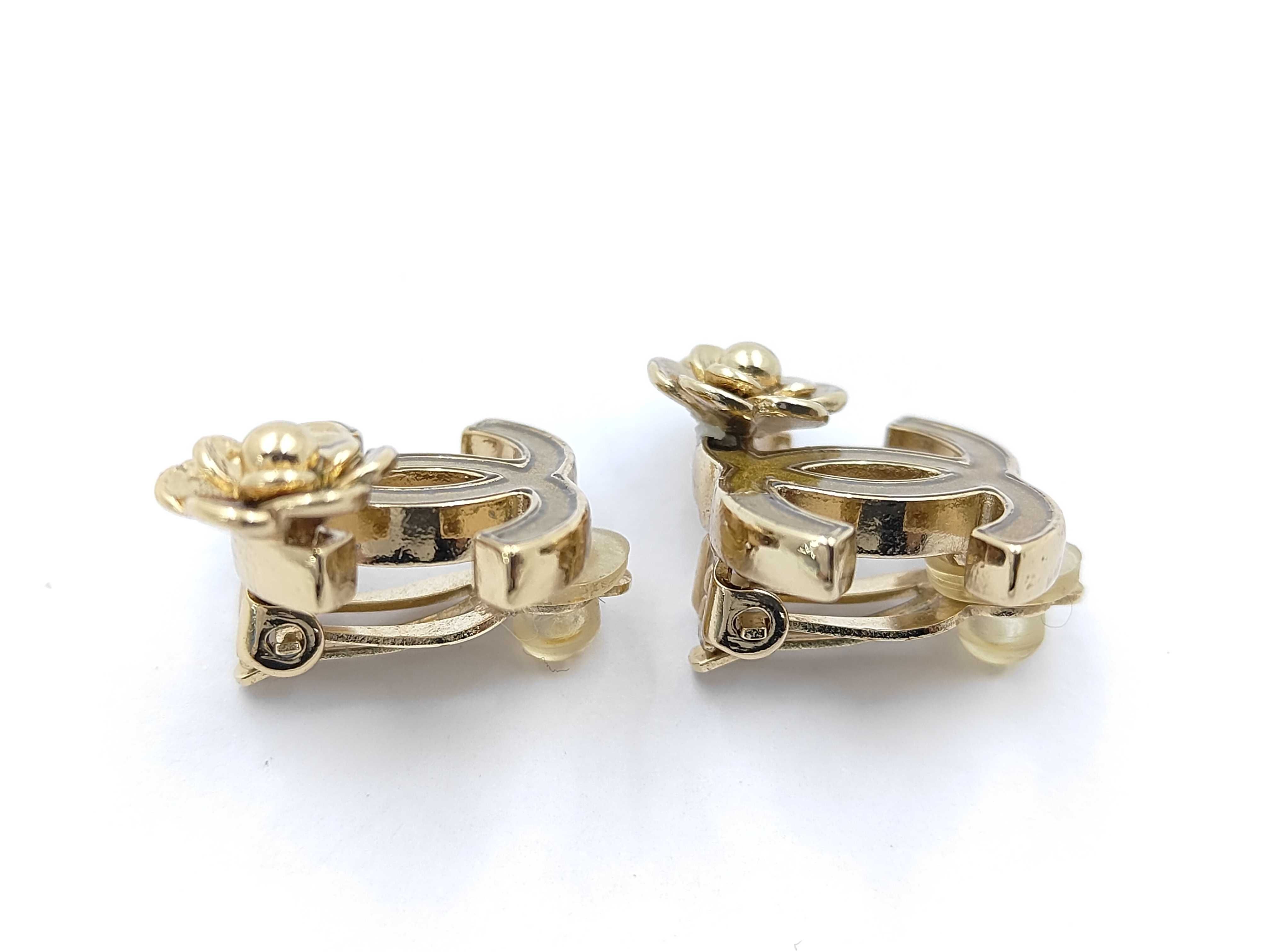 Camellia Earrings, Gold Color, 07P Earrings — view 3