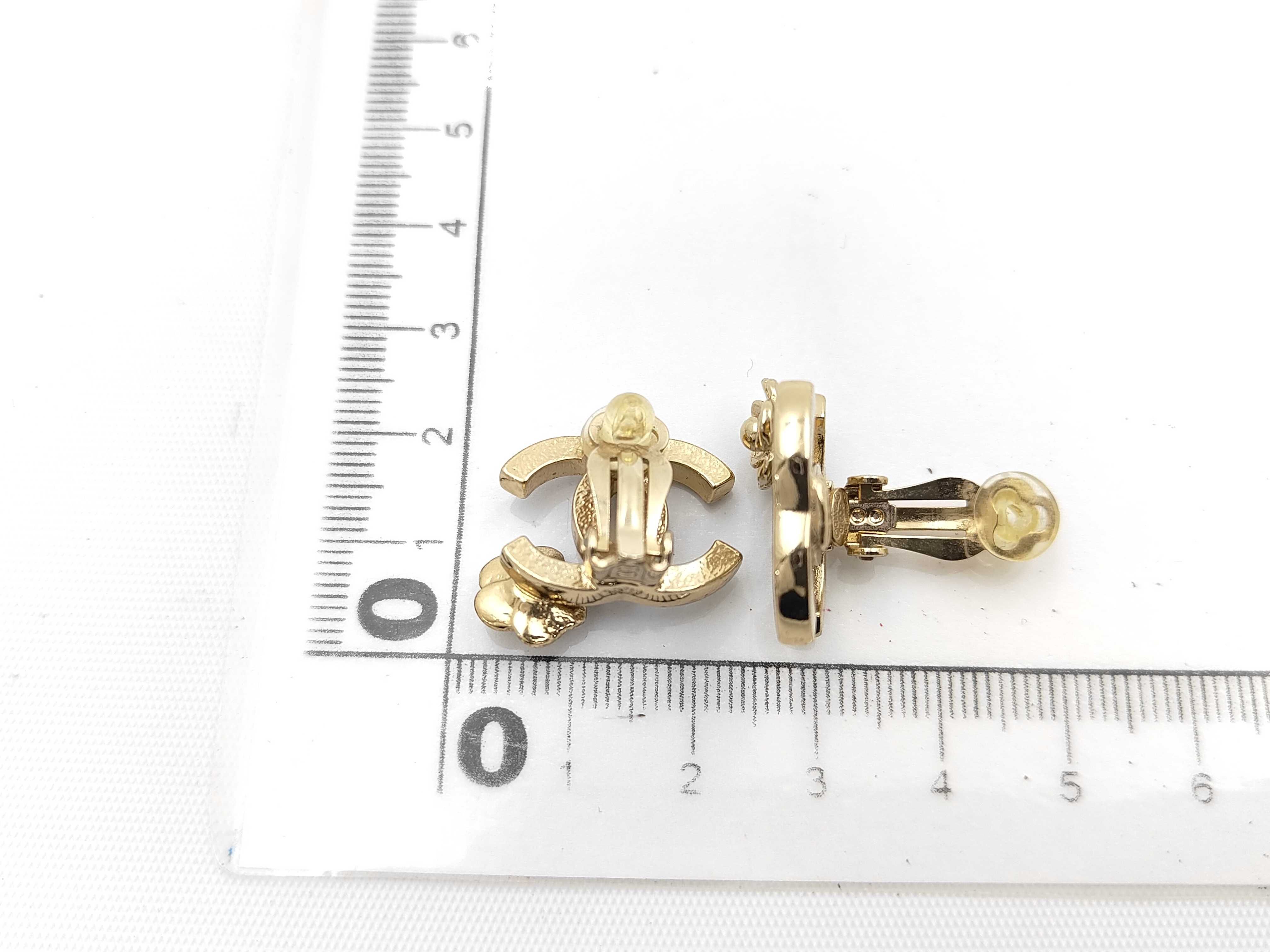 Camellia Earrings, Gold Color, 07P Earrings — view 6