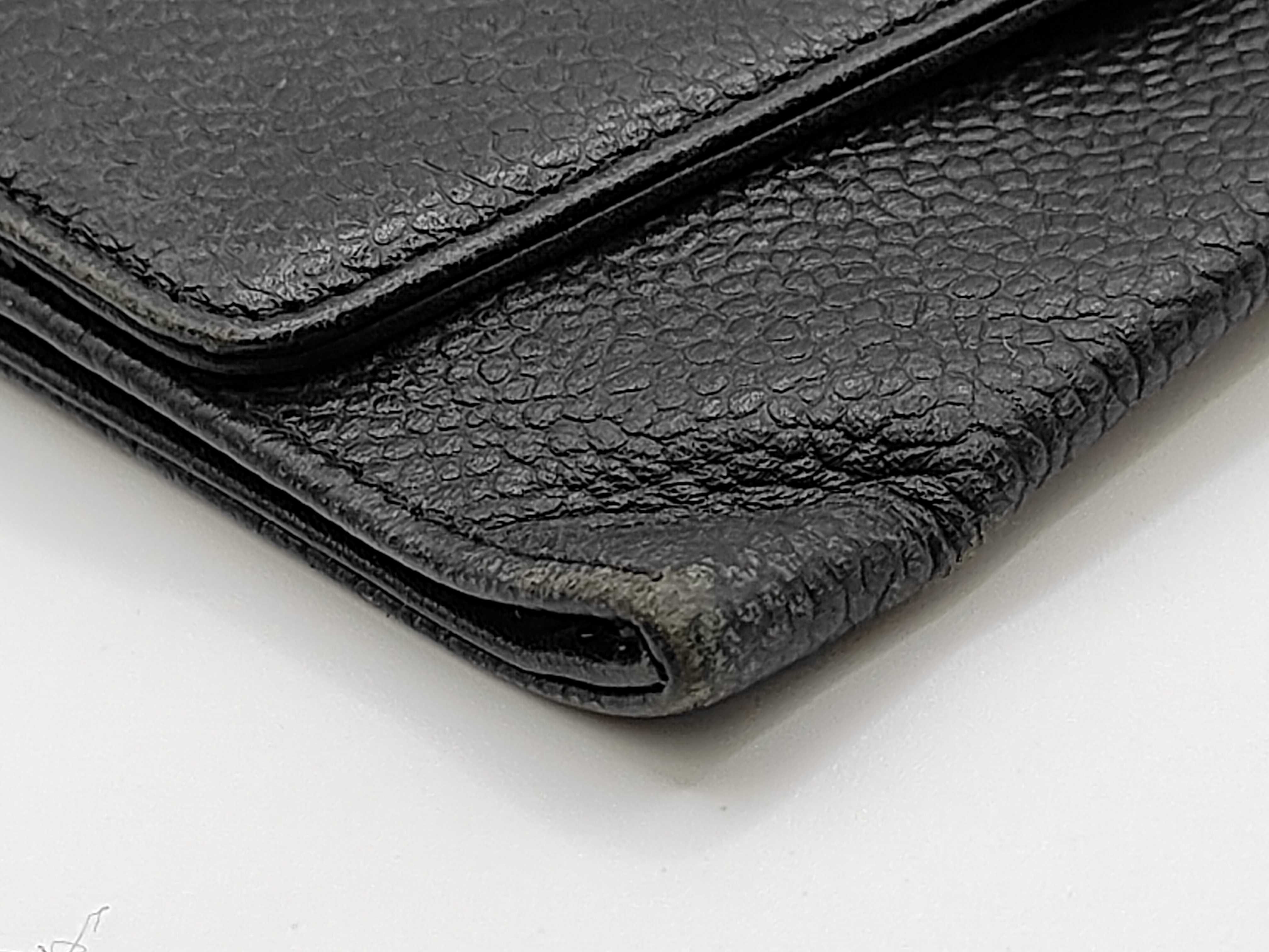 Caviar Skin Coco Long Wallet, Black — view 4