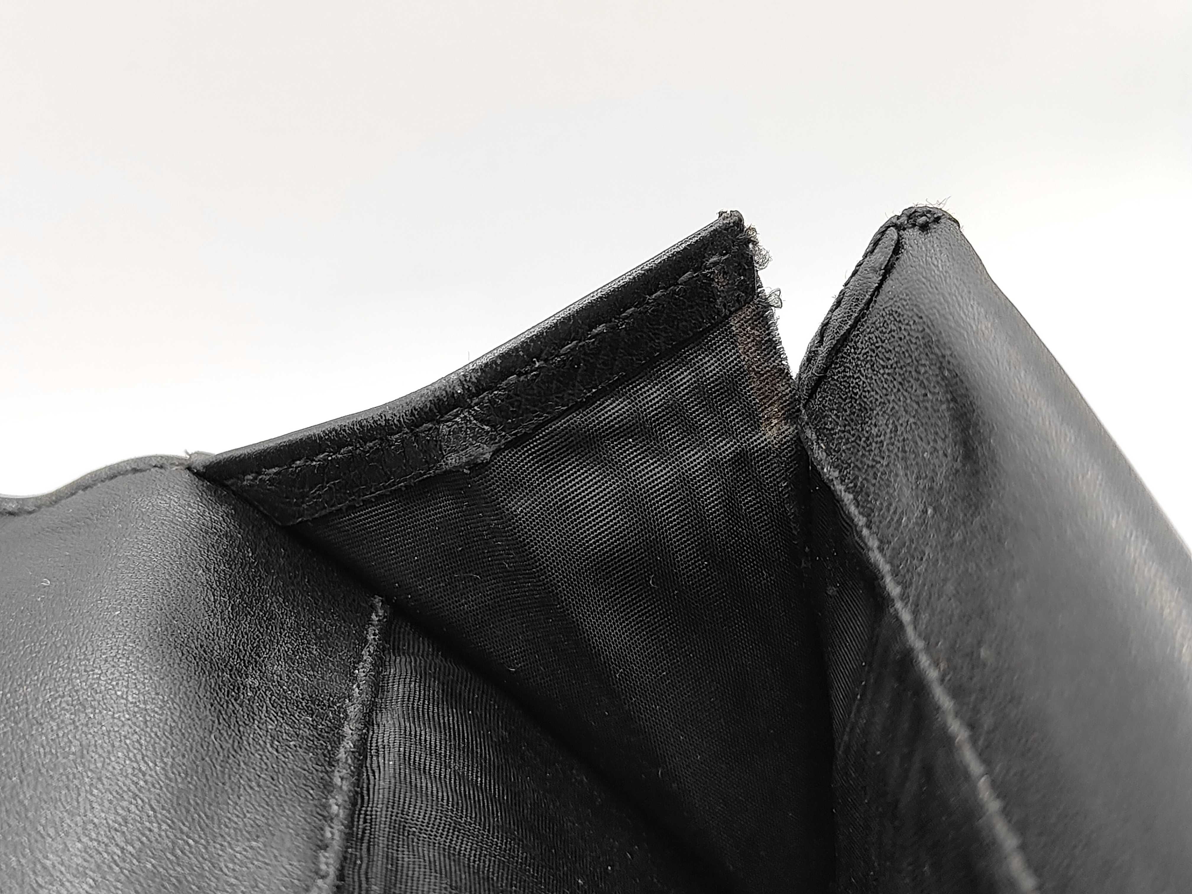 Caviar Skin Coco Long Wallet, Black — view 10