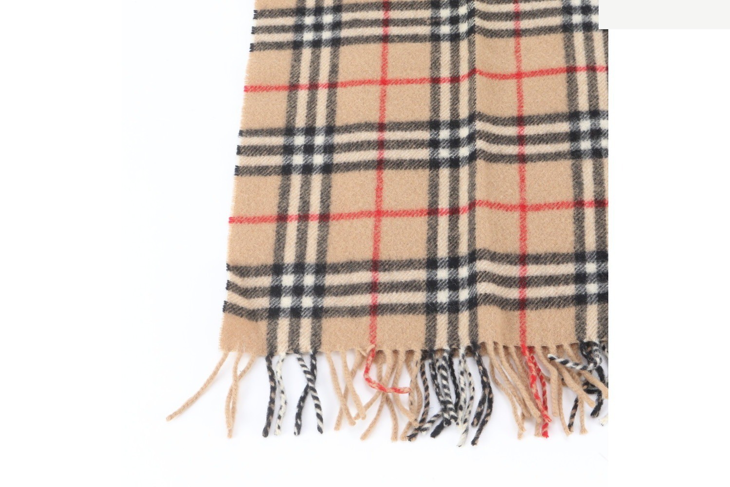 Nova Check scarf with tags attached. — view 5