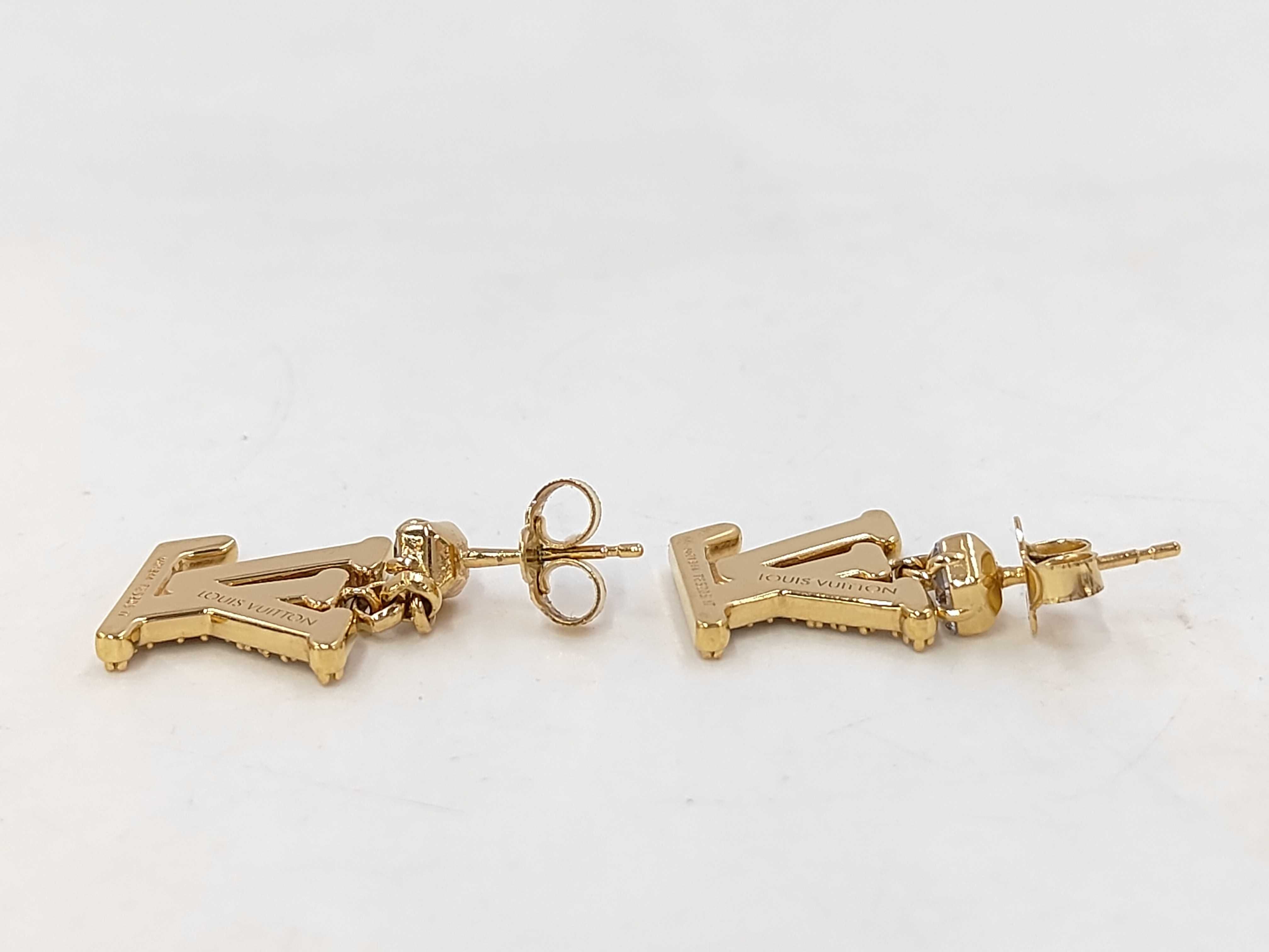 Lady LV Gold Earrings — view 4