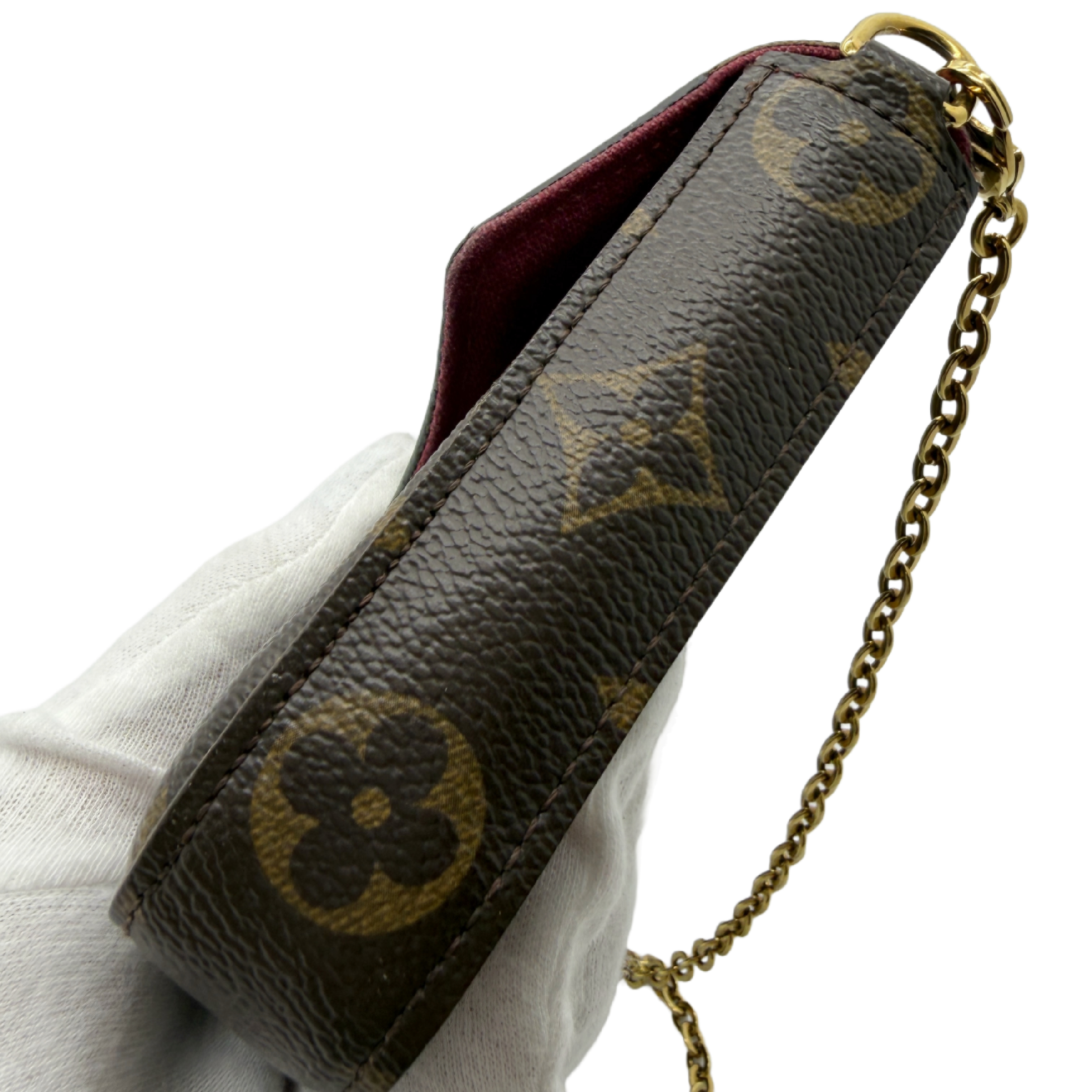 Monogram Pochette Felicie Chain Shoulder Bag — view 5