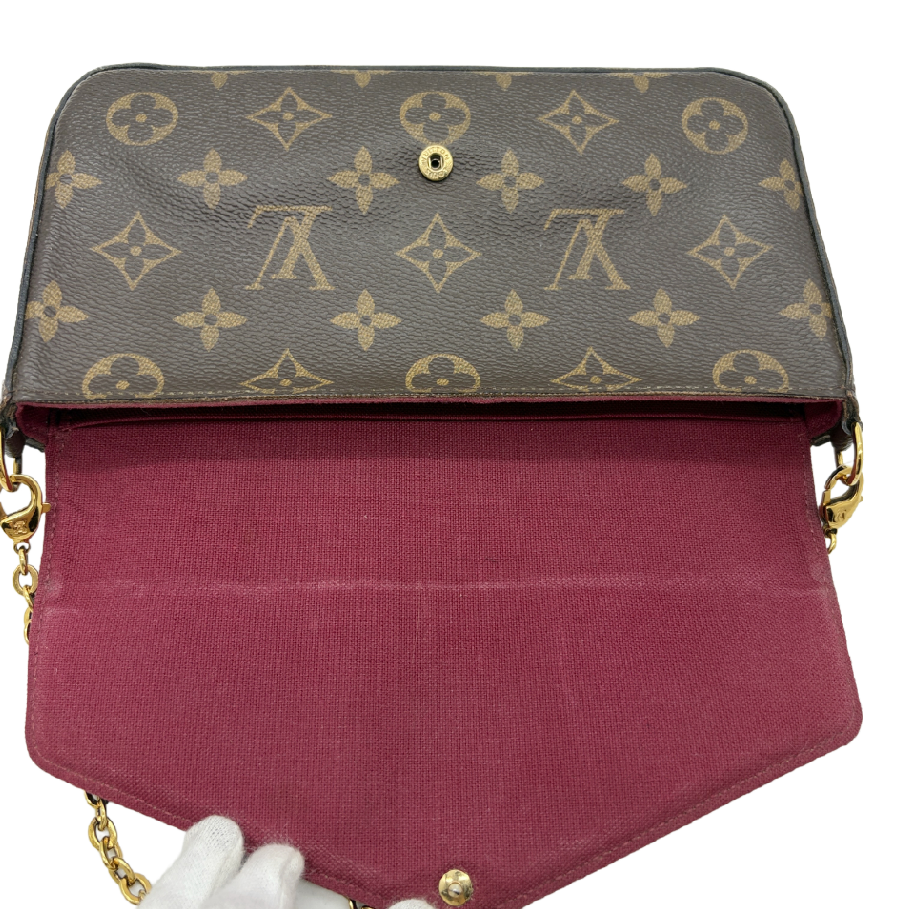 Monogram Pochette Felicie Chain Shoulder Bag — view 6