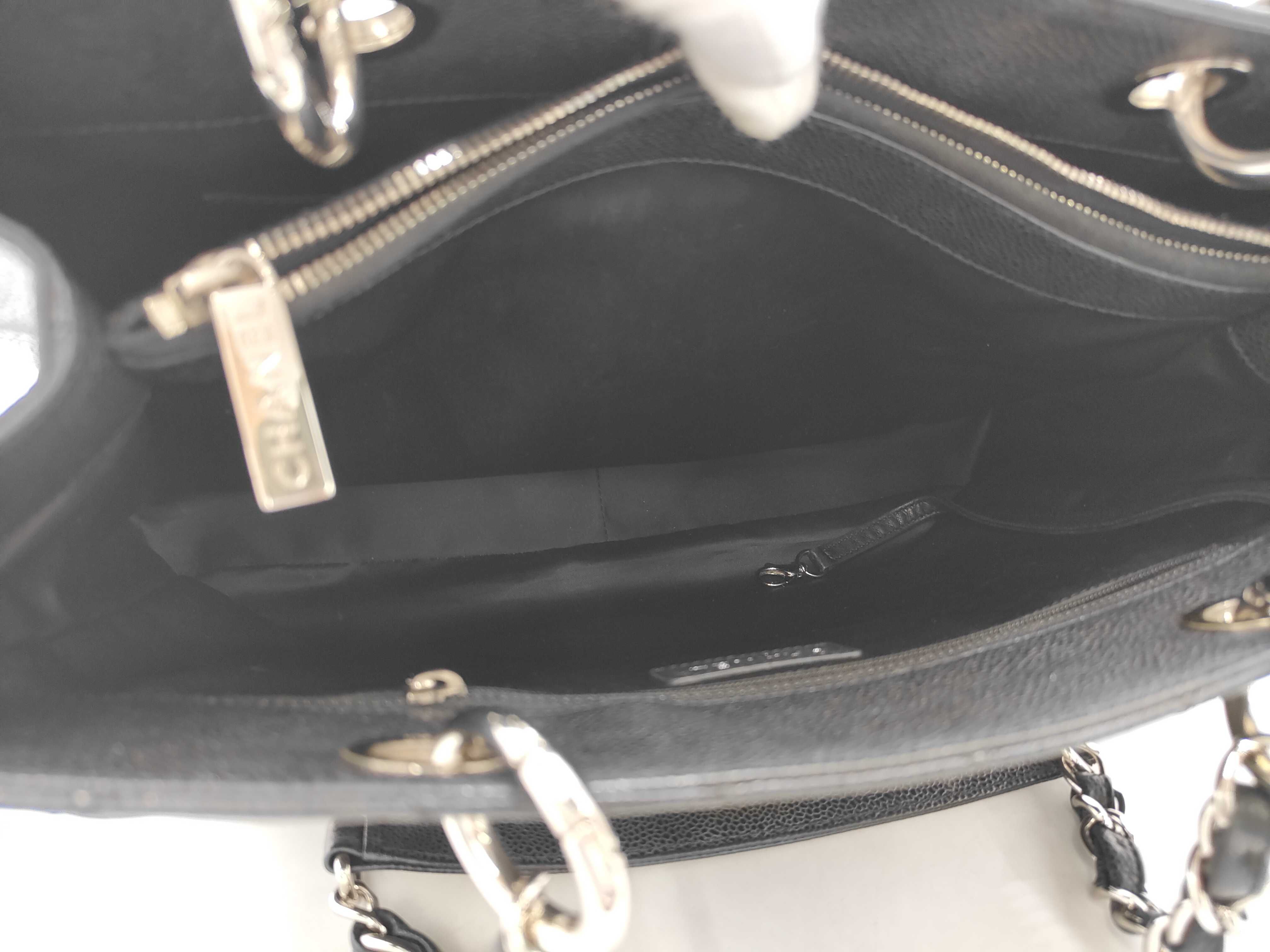 GST Chain Tote Bag, Caviar Leather, Black, No. 14 (Tote Bag) — view 12