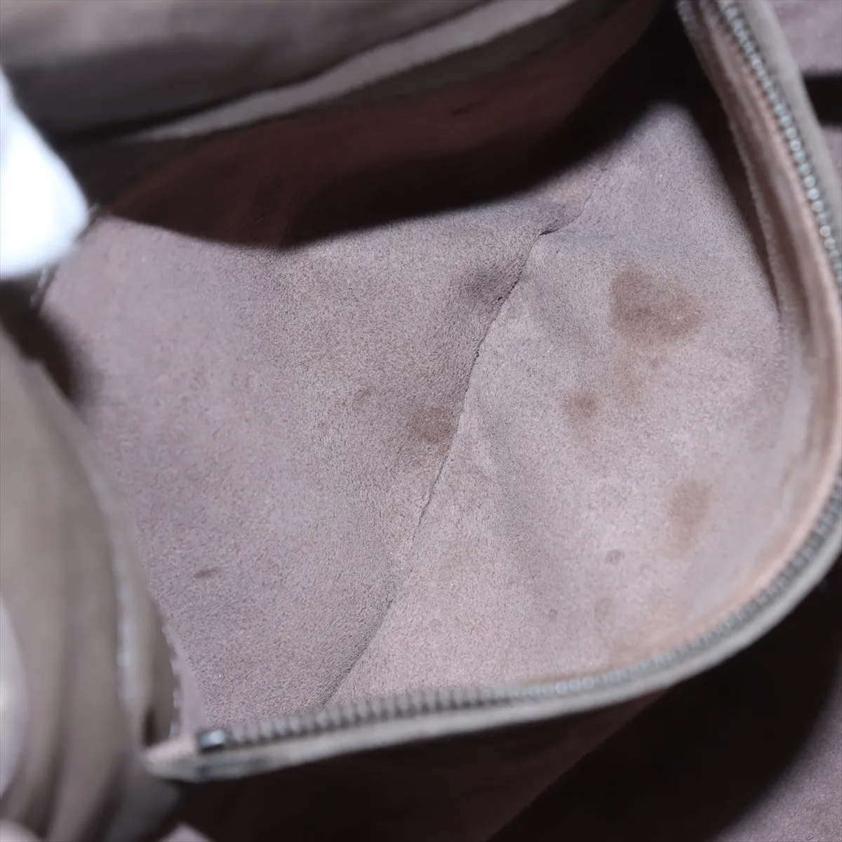 Intrecciato Leather Handbag Greige — view 8