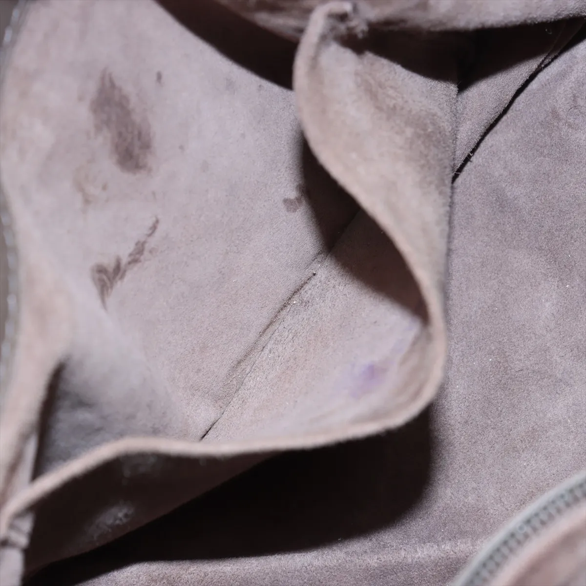 Intrecciato Leather Handbag Greige — view 9