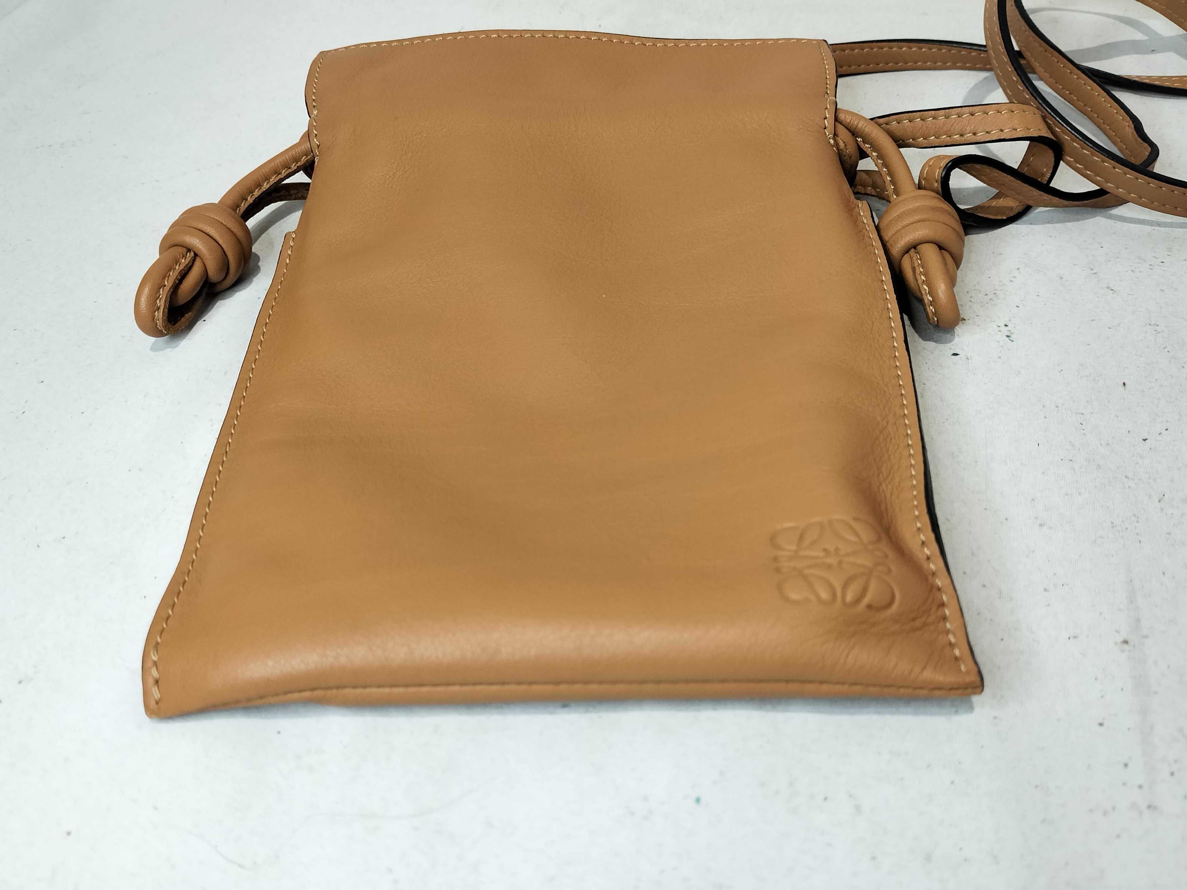 Anagram Shoulder Bag, Brown, Drawstring Shoulder Bag — view 8