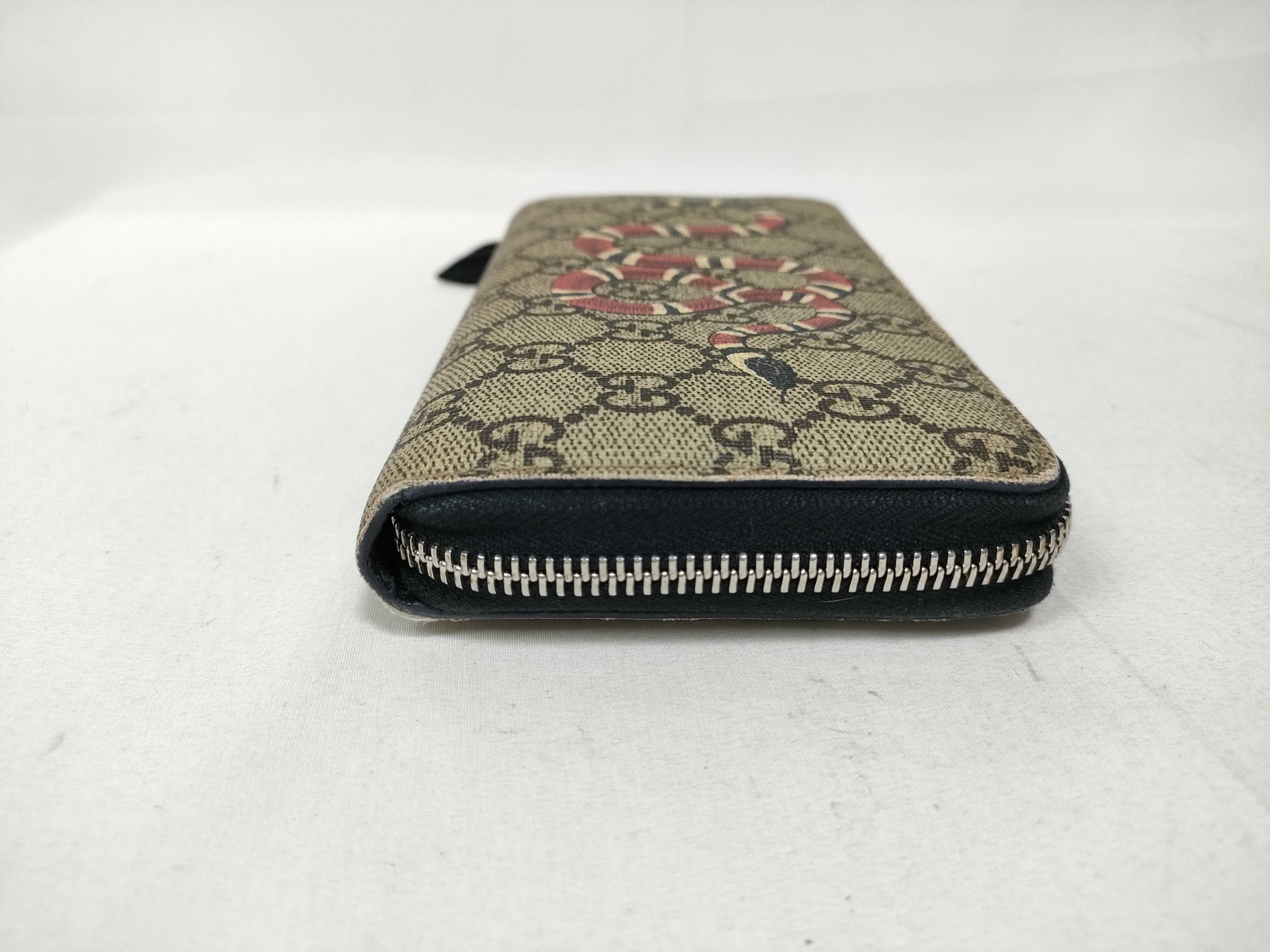 GG Supreme Snake Round Zip Long Wallet — view 4