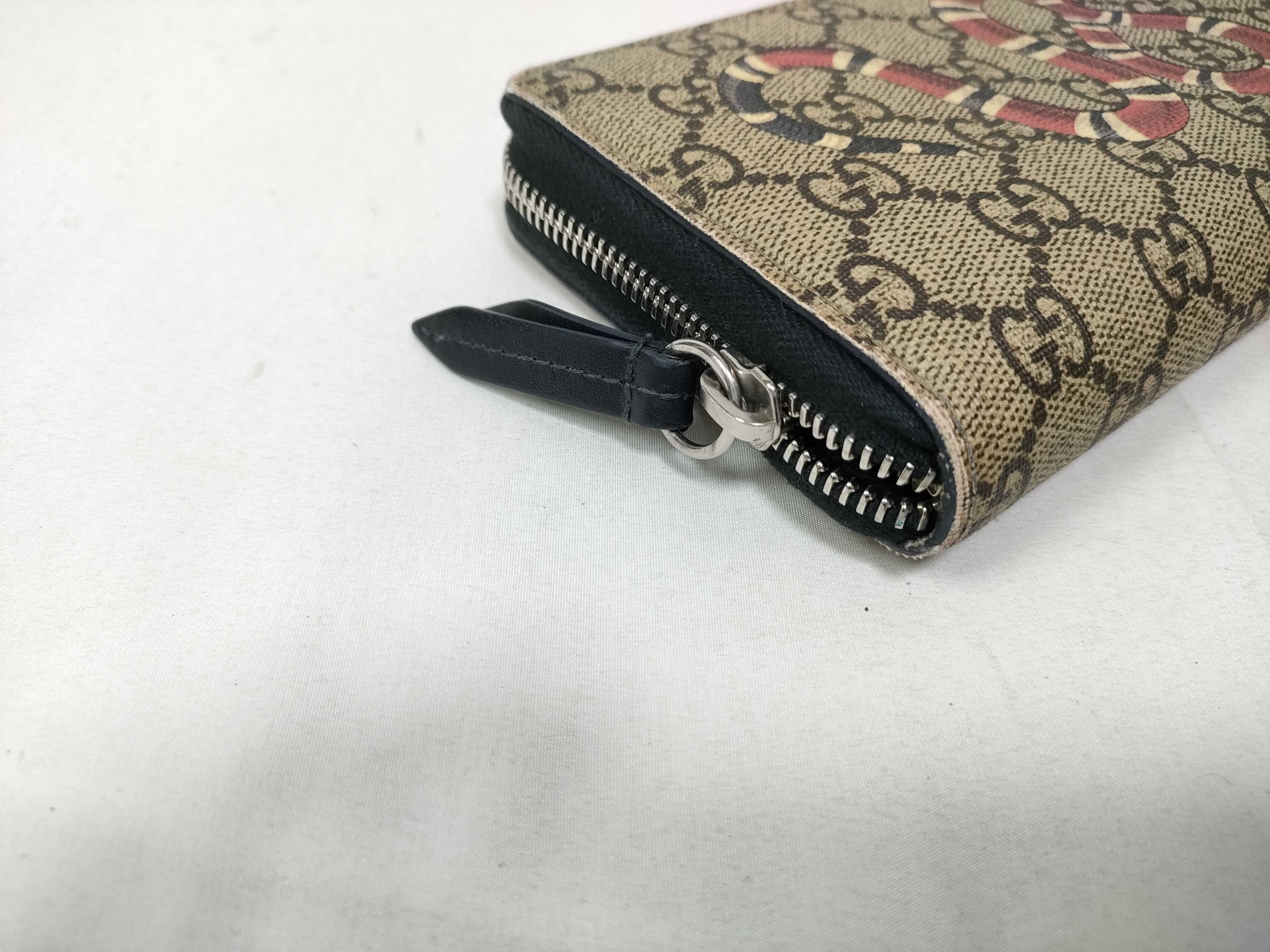 GG Supreme Snake Round Zip Long Wallet — view 5