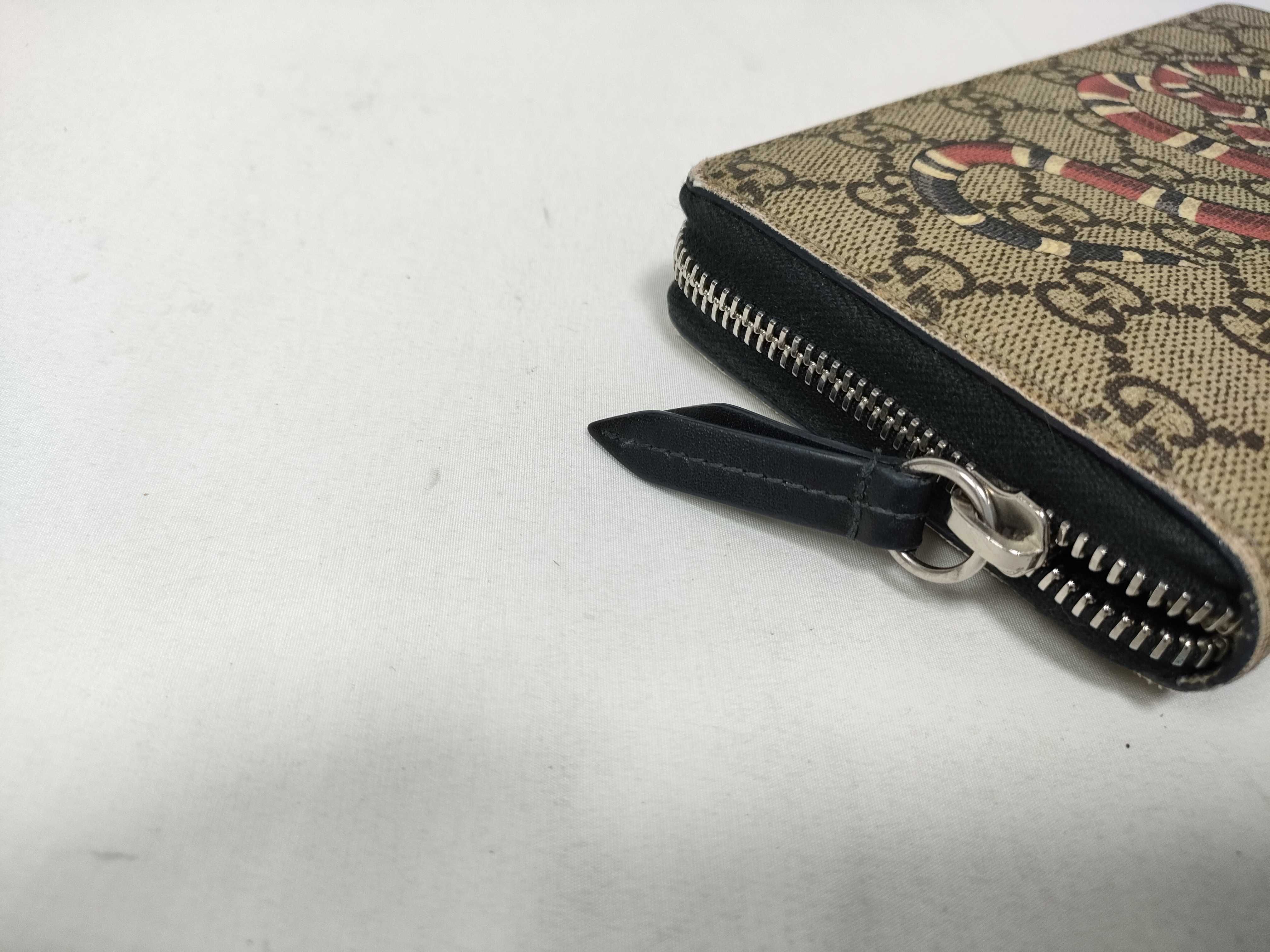 GG Supreme Snake Round Zip Long Wallet — view 6