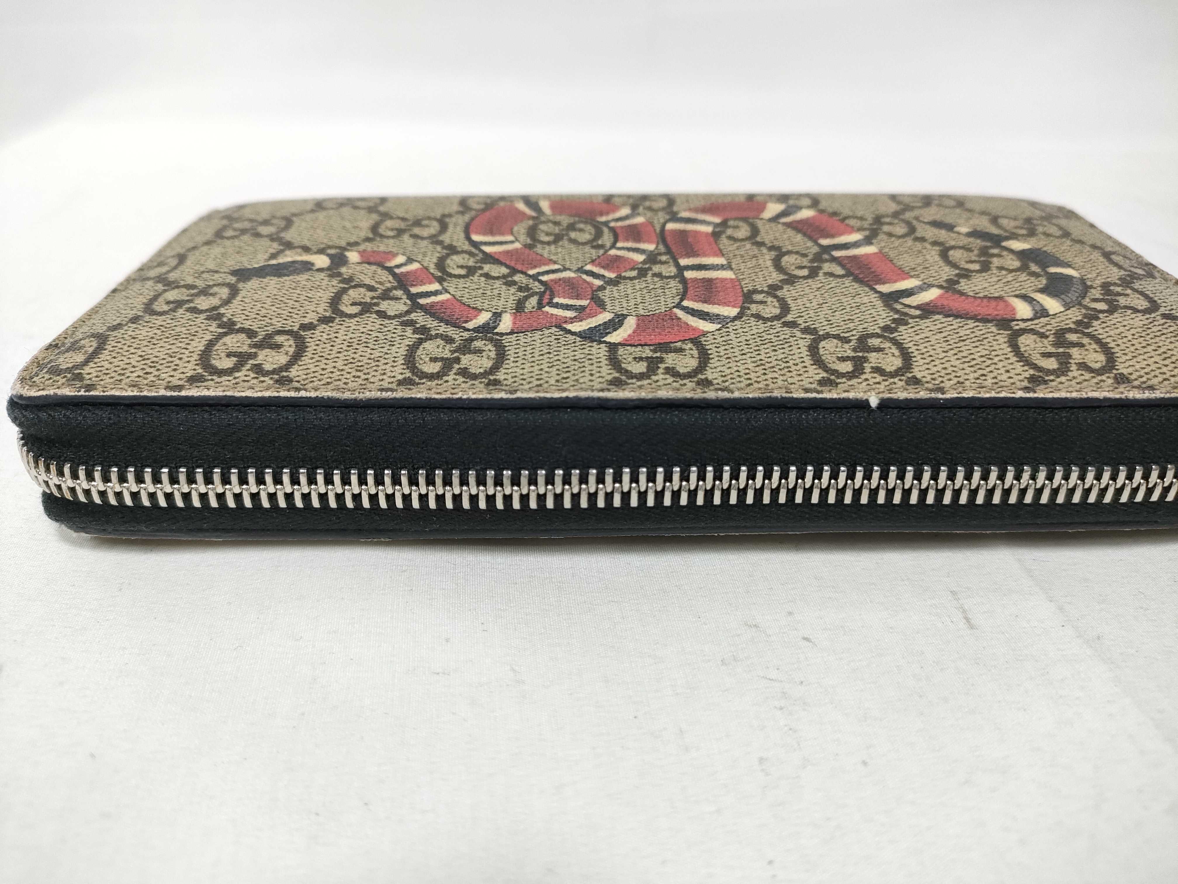 GG Supreme Snake Round Zip Long Wallet — view 7