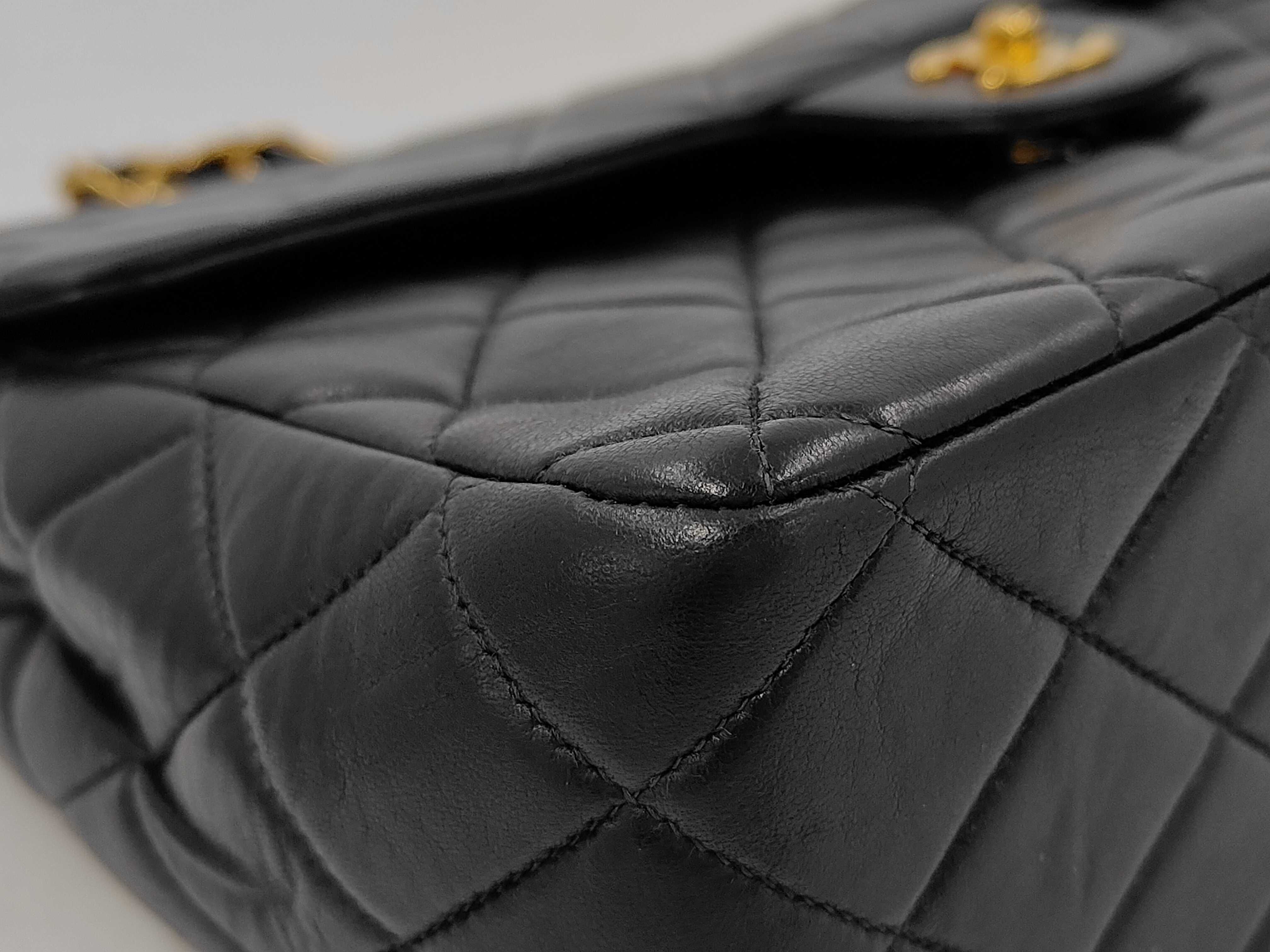 Large Matelassé Lambskin Shoulder Bag — view 7