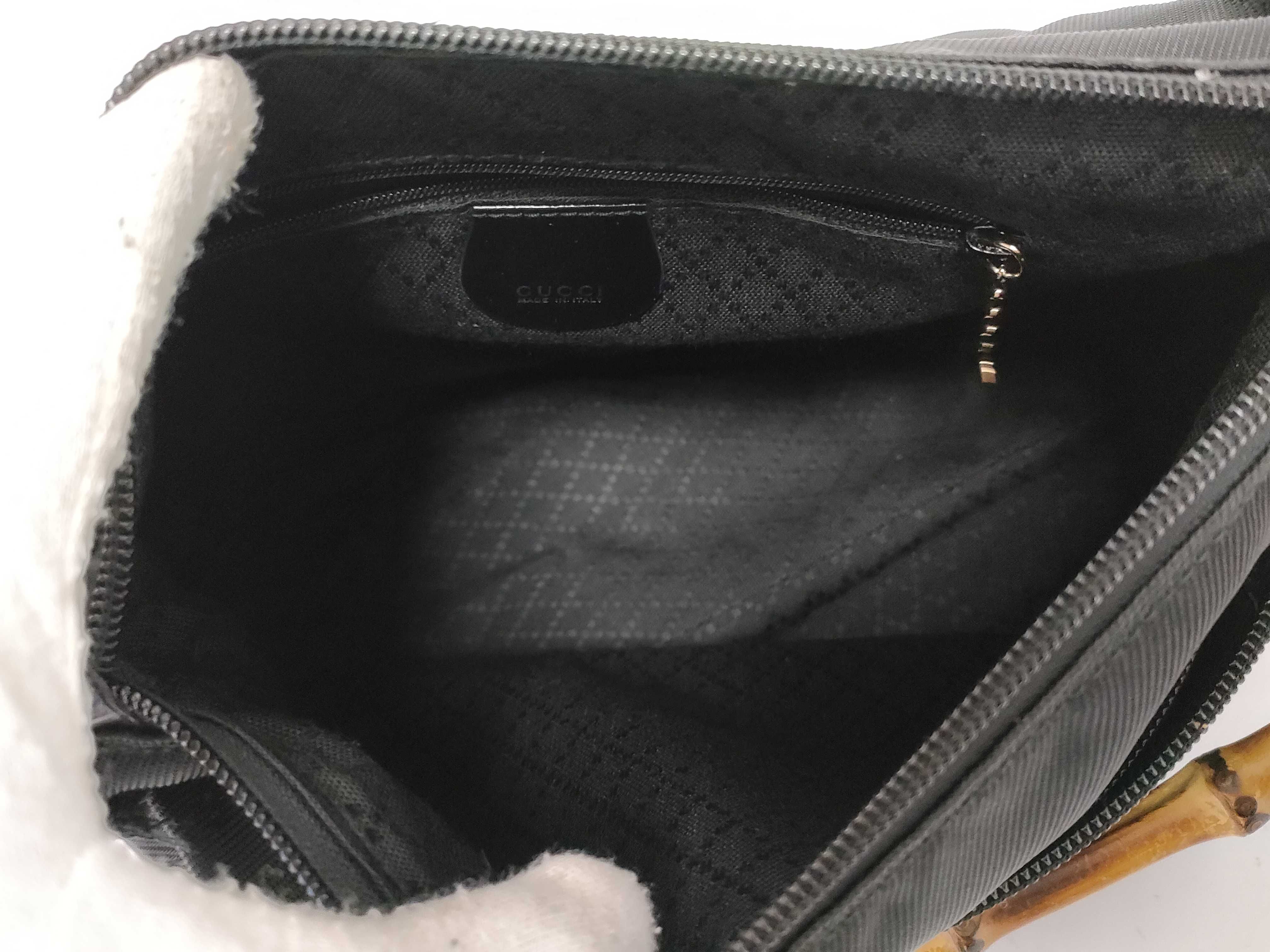 Bamboo Handle Nylon 2-Way Shoulder Bag Handbag — view 11