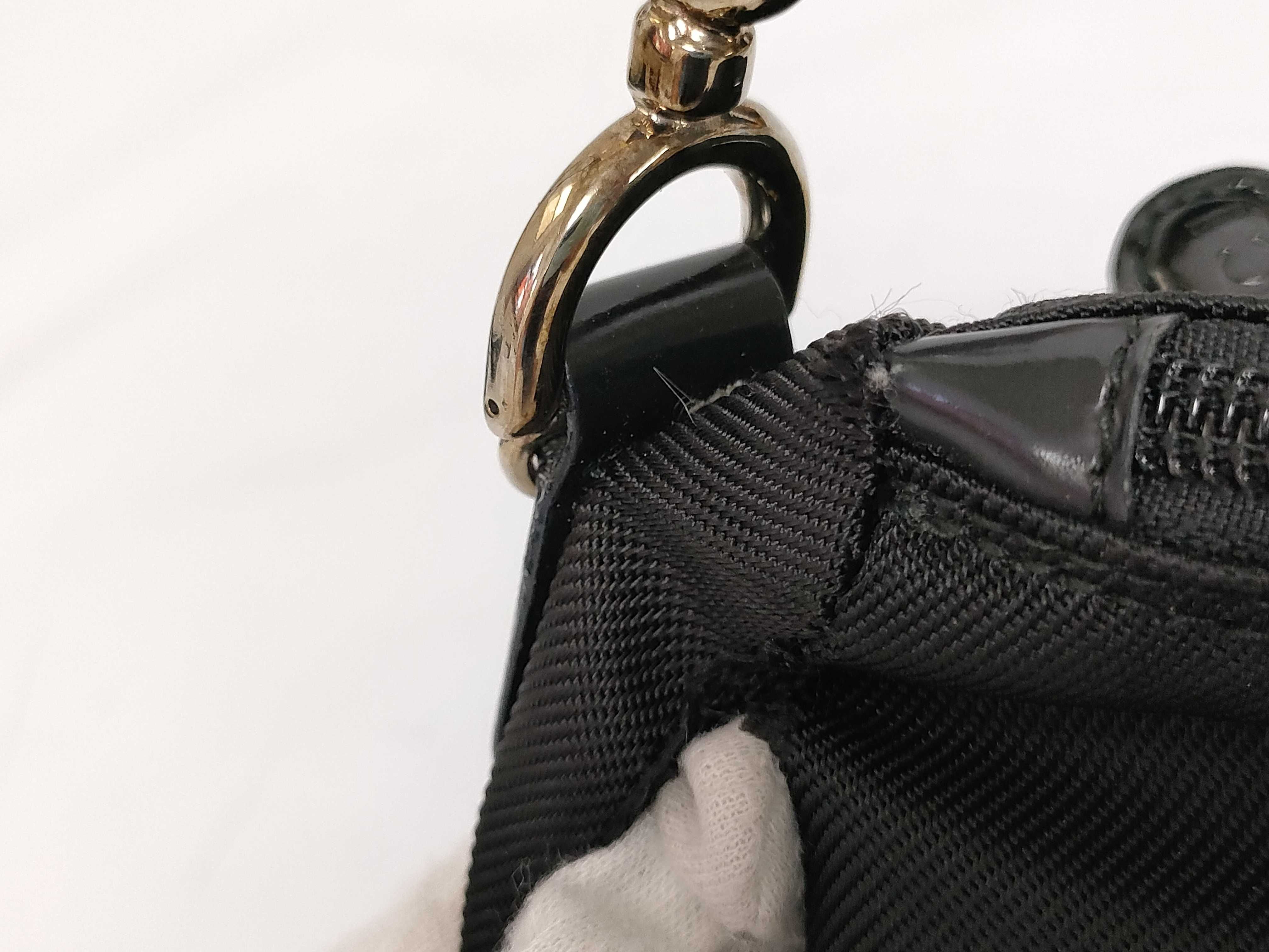 Bamboo Handle Nylon 2-Way Shoulder Bag Handbag — view 8