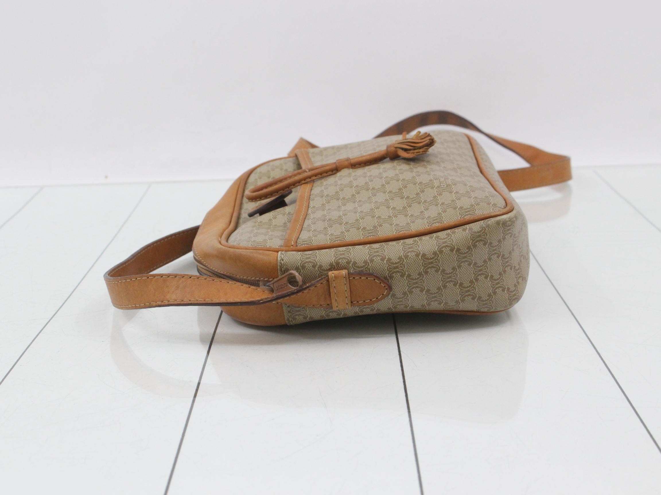 Macadam Shoulder Bag, PVC/Leather, Brown — view 4