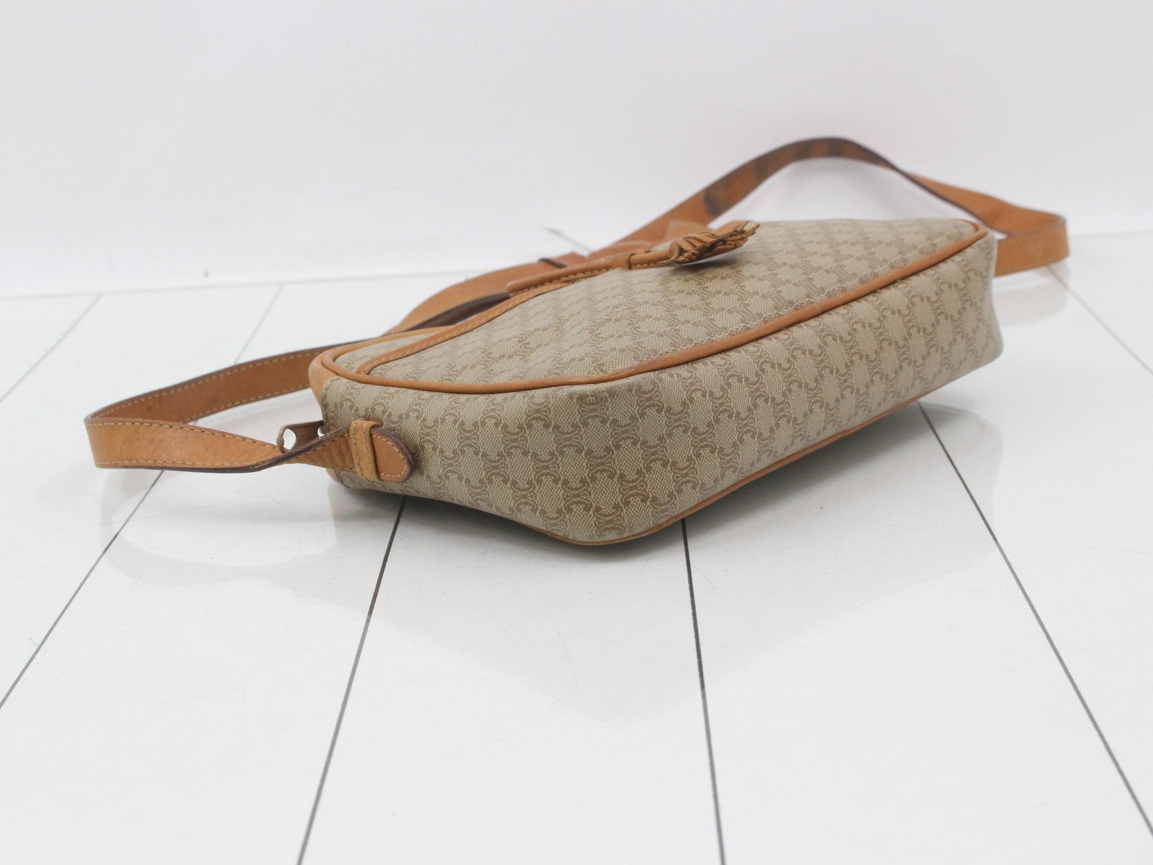 Macadam Shoulder Bag, PVC/Leather, Brown — view 5