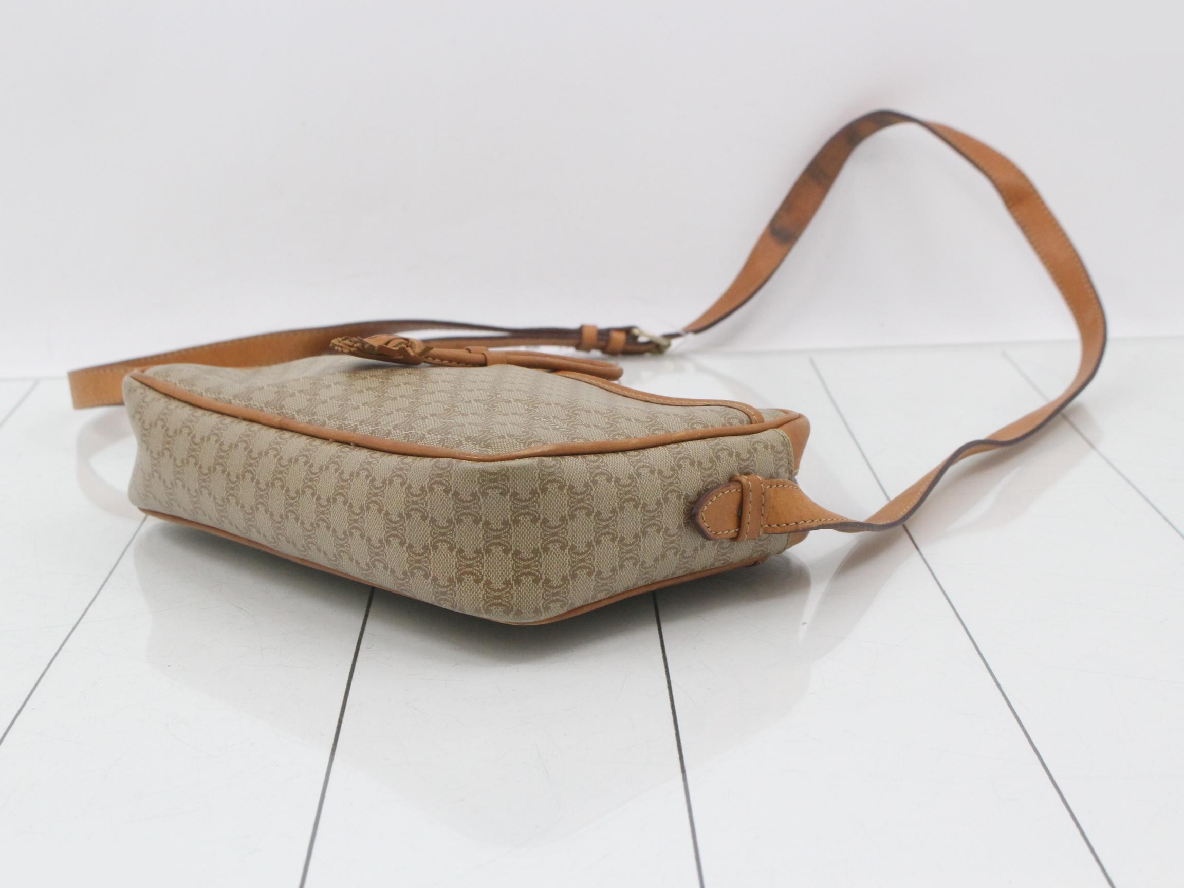 Macadam Shoulder Bag, PVC/Leather, Brown — view 6