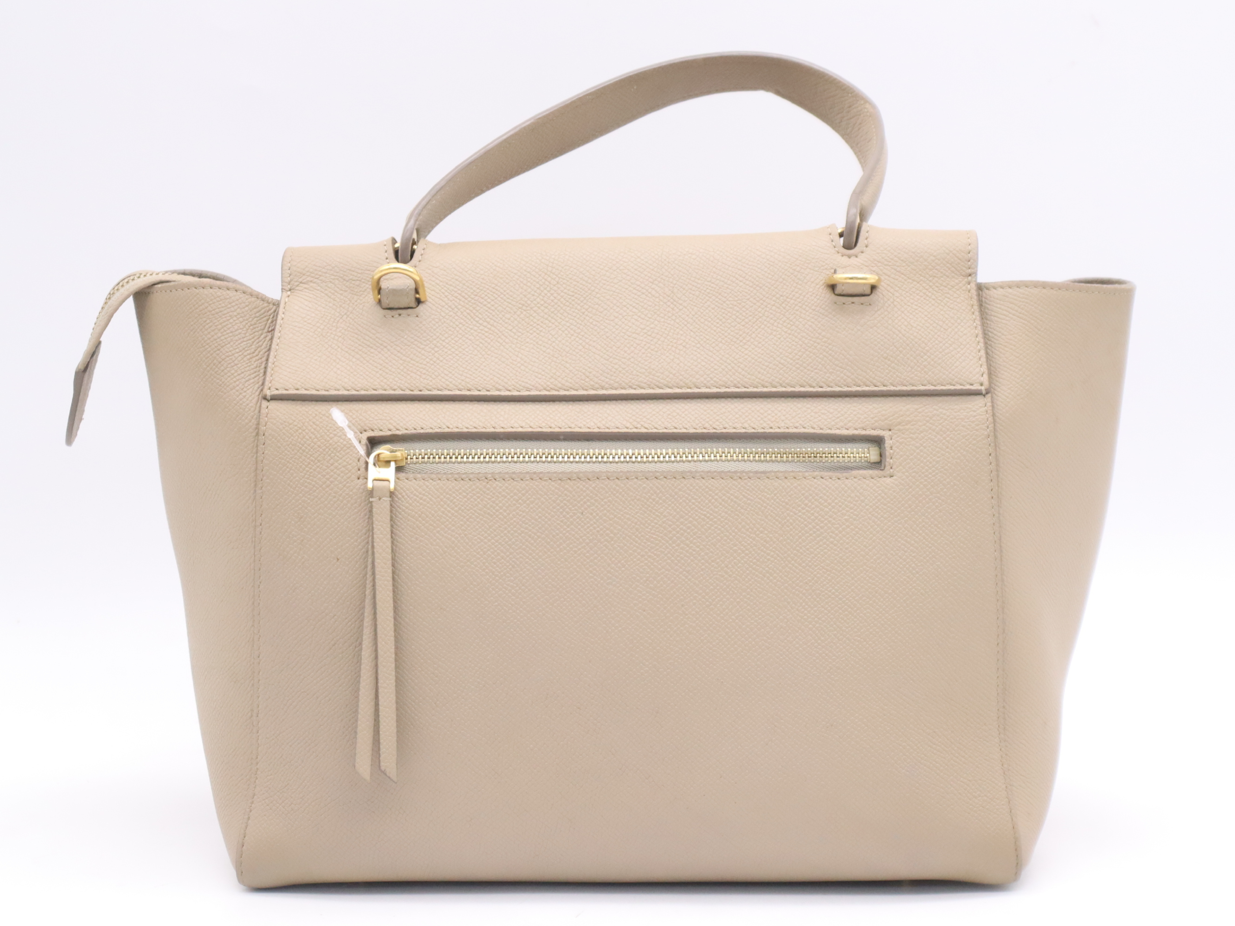 Leather Belt Bag, Beige, with Shoulder Strap, Handbag — view 2