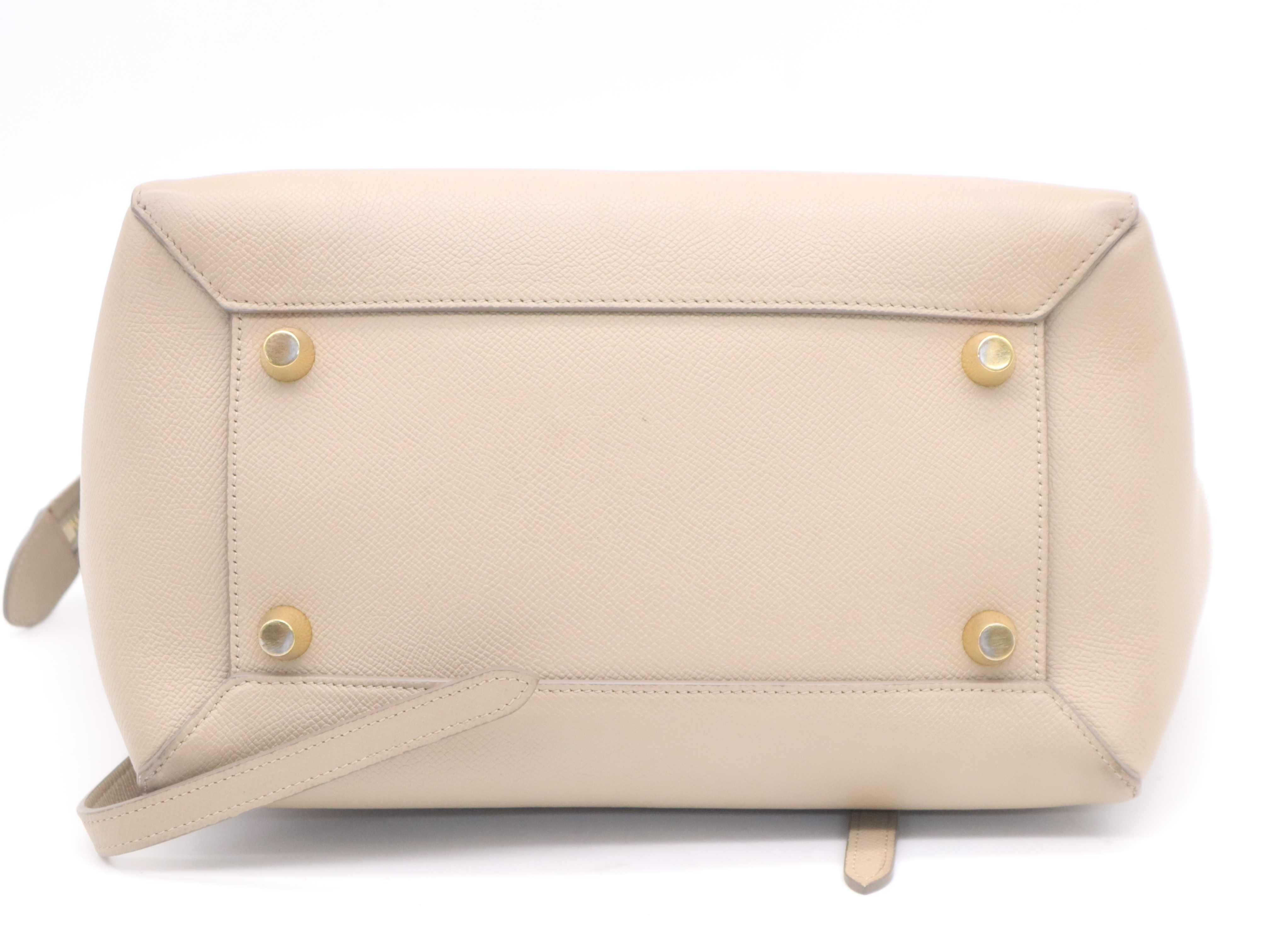 Leather Belt Bag, Beige, with Shoulder Strap, Handbag — view 4
