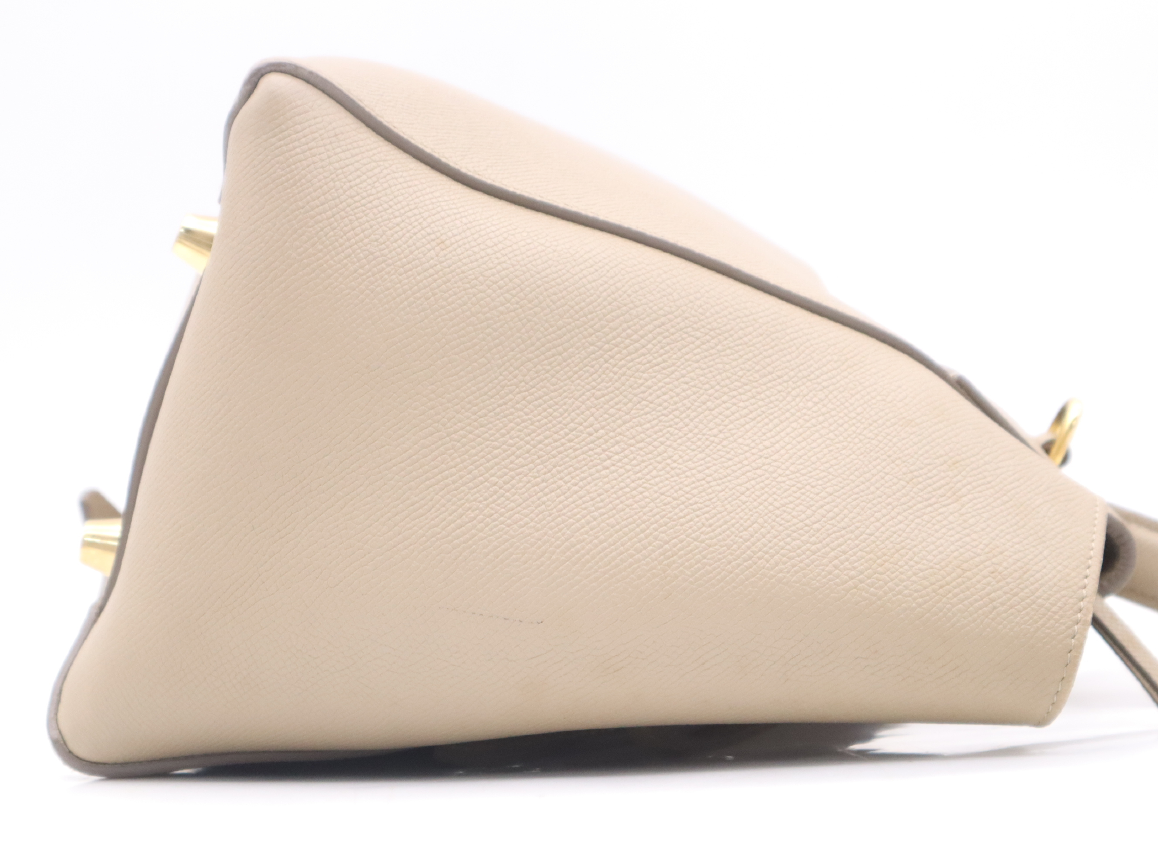 Leather Belt Bag, Beige, with Shoulder Strap, Handbag — view 5