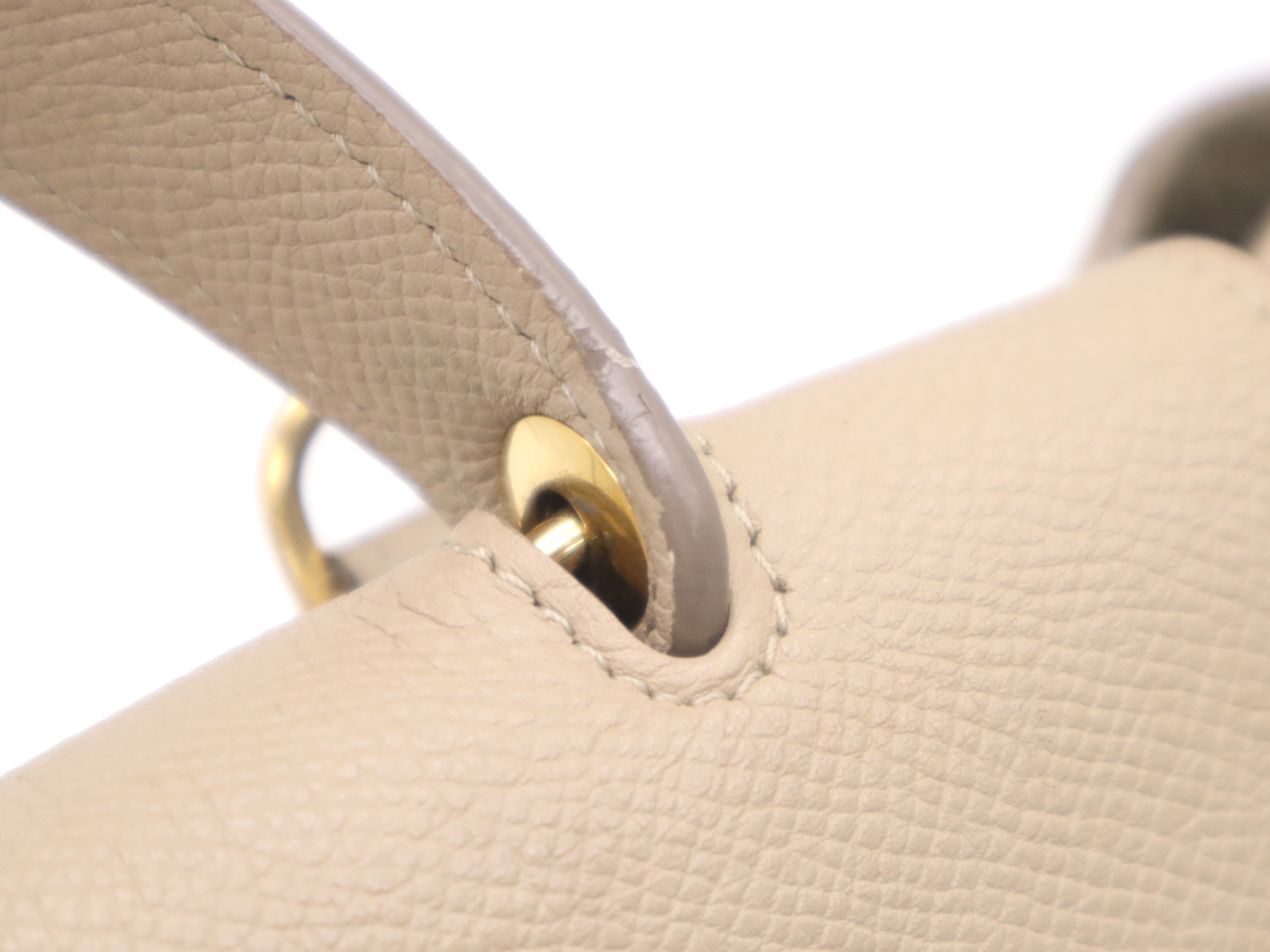 Leather Belt Bag, Beige, with Shoulder Strap, Handbag — view 8