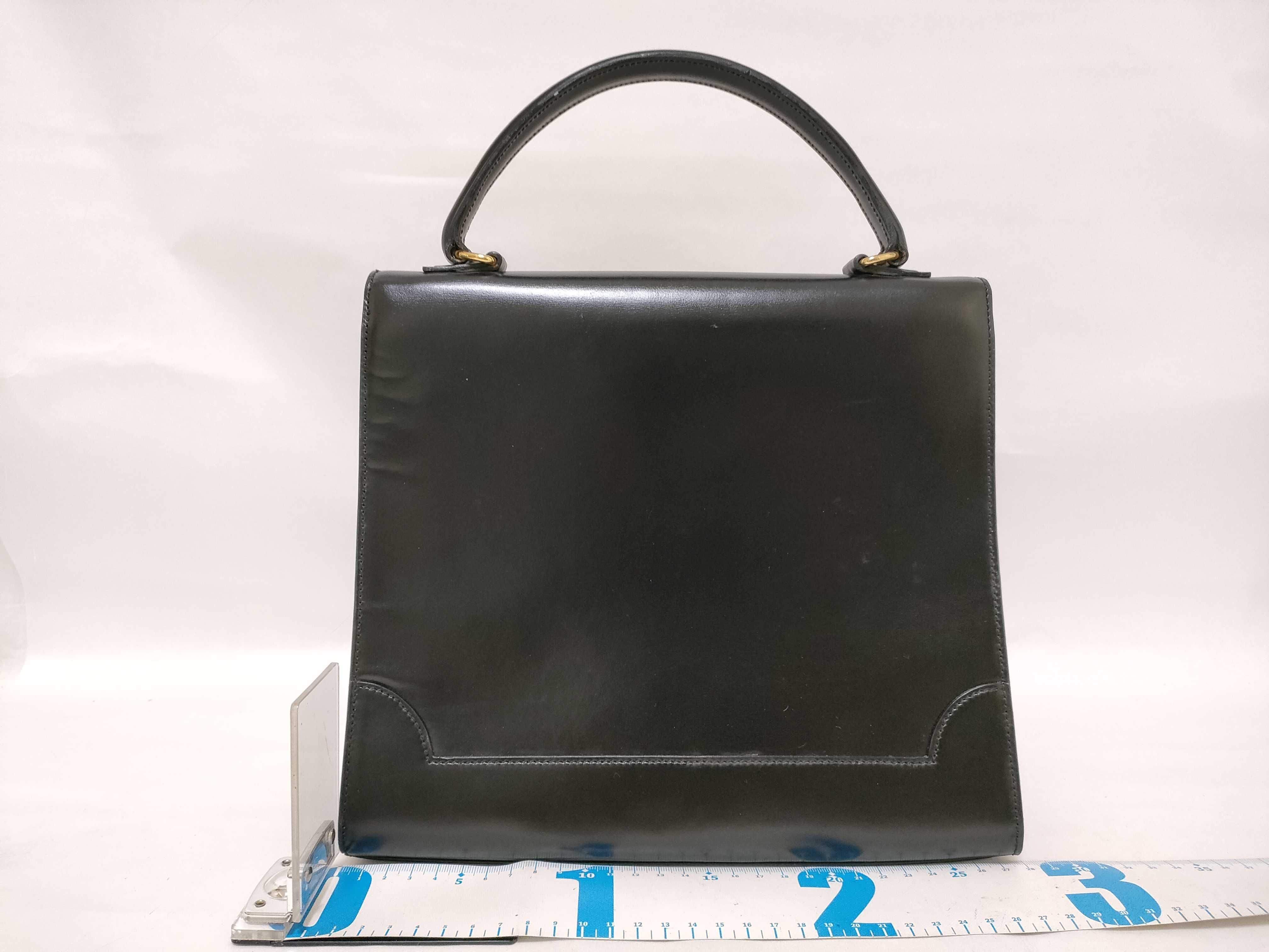 Top Handle Handbag, Black Circle Ring Handbag — view 2