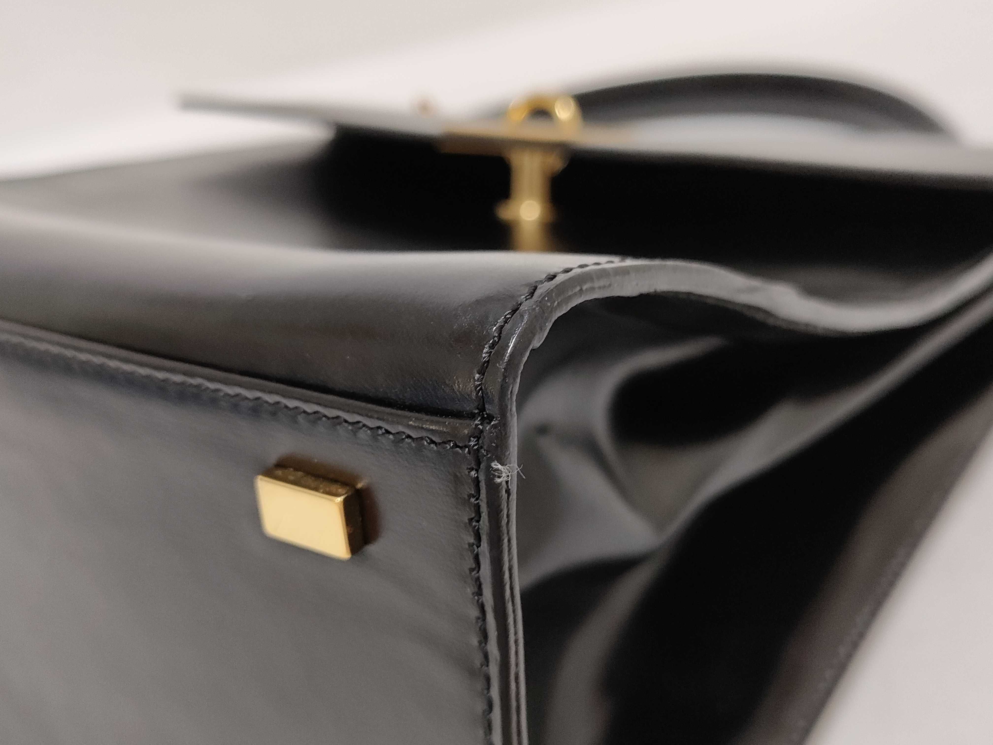 Top Handle Handbag, Black Circle Ring Handbag — view 6