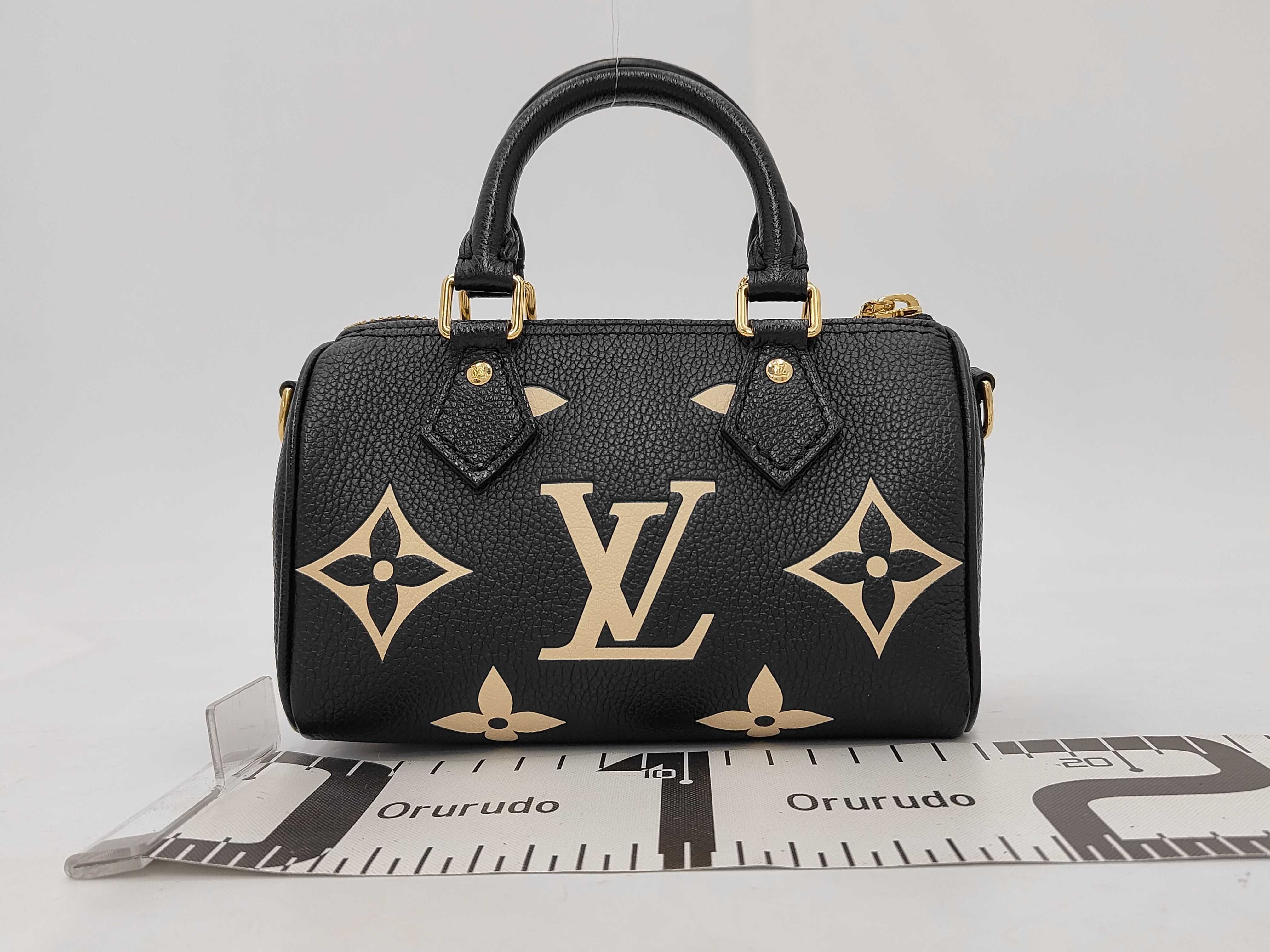 Nano Speedy Monogram Bicolor Empreinte Shoulder Bag — view 2