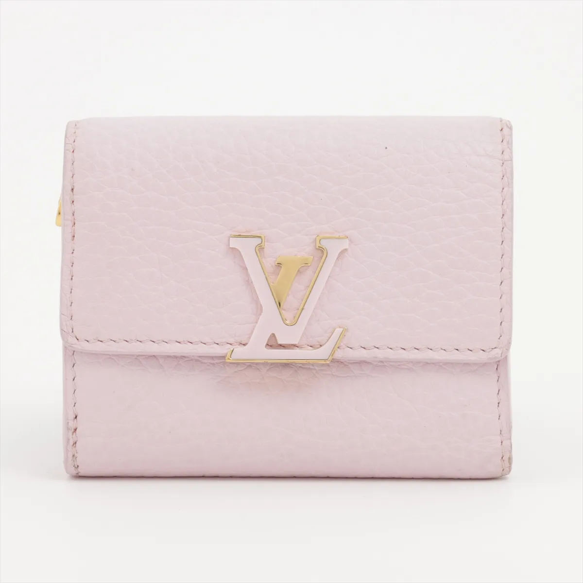 Taurillon Portefeuille Capucines XS M81420 Pink Compact Wallet RFID Reactive