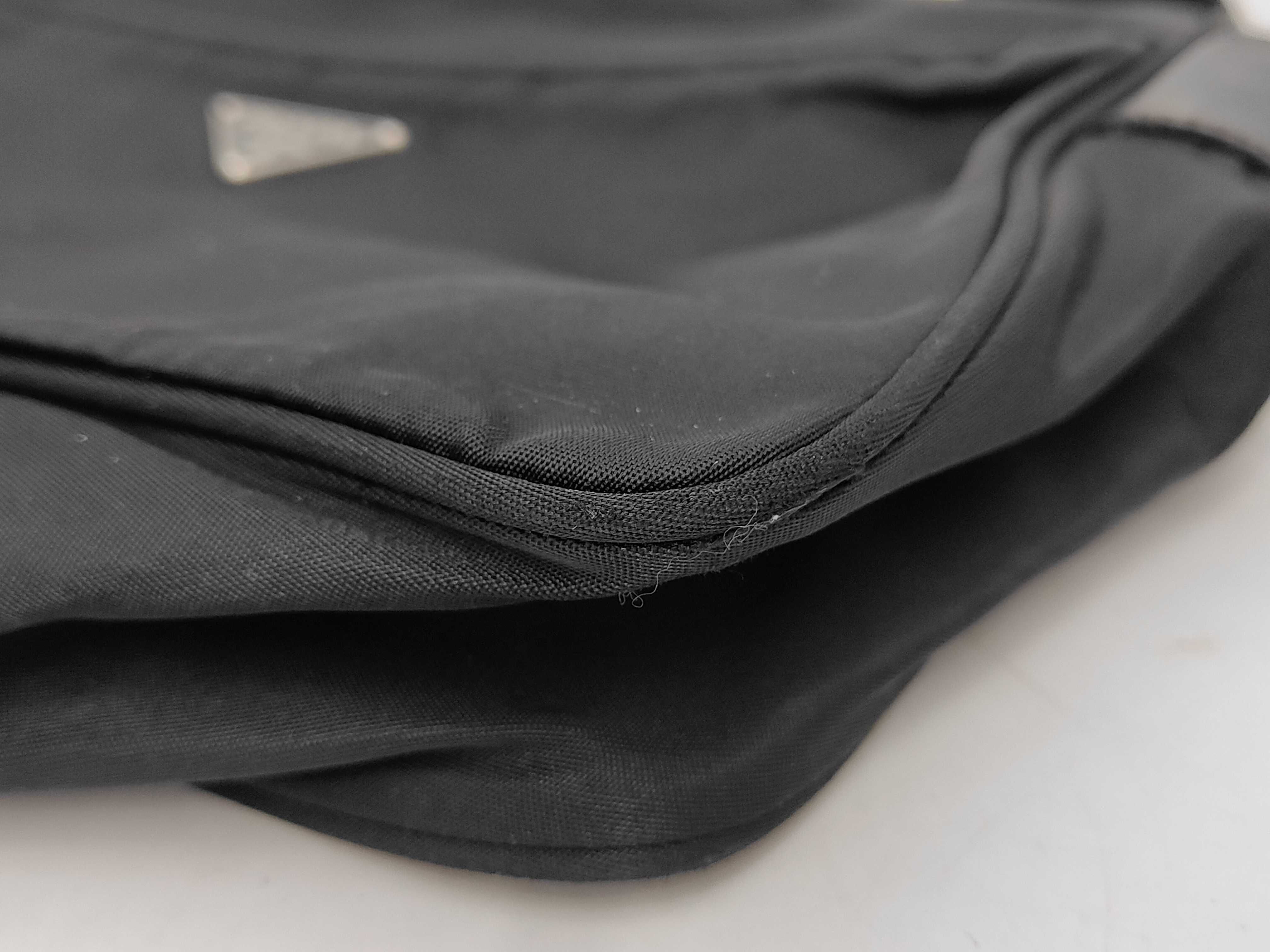 Nylon x Leather Shoulder Bag — view 4