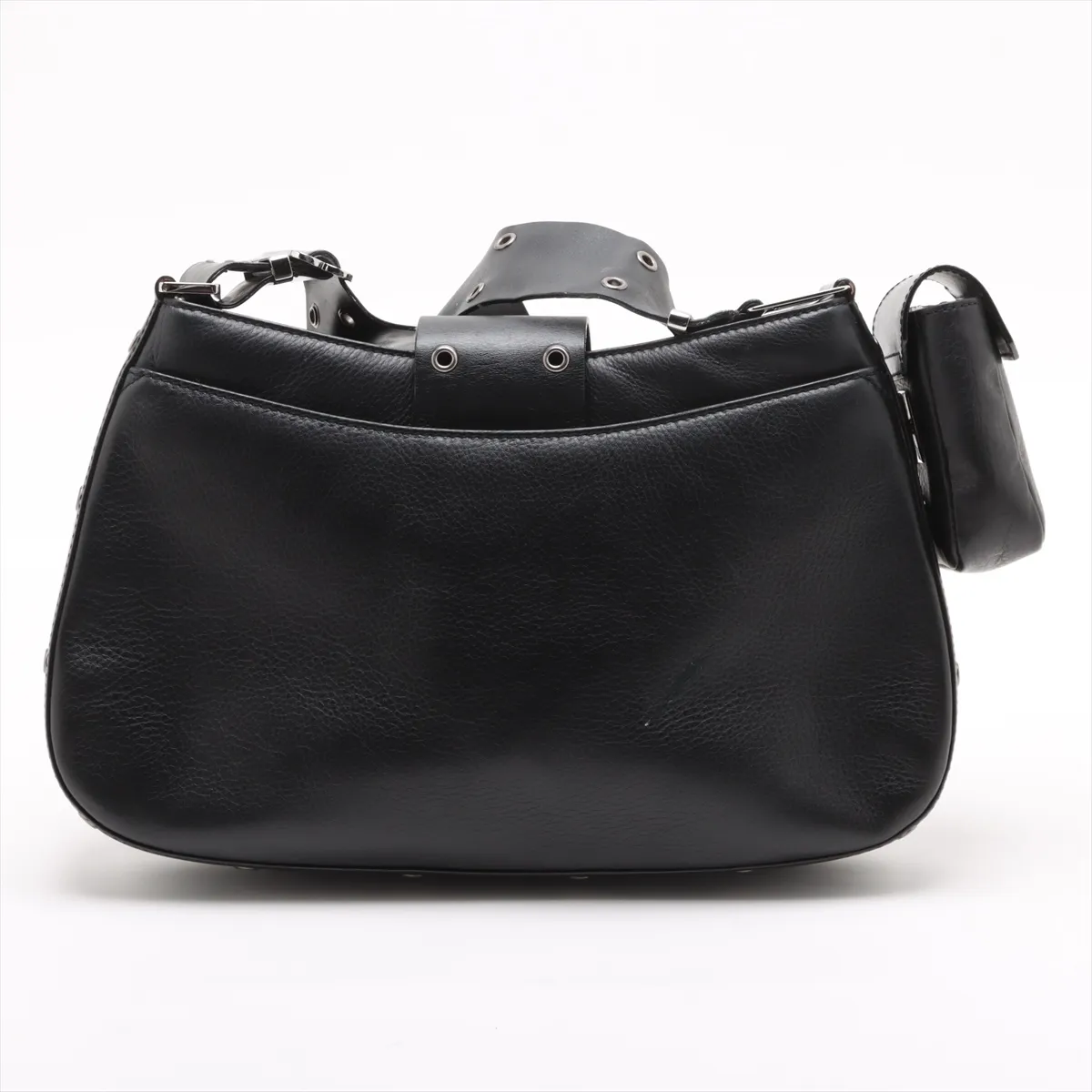 Street Chic Leather Shoulder Bag Black — view 2