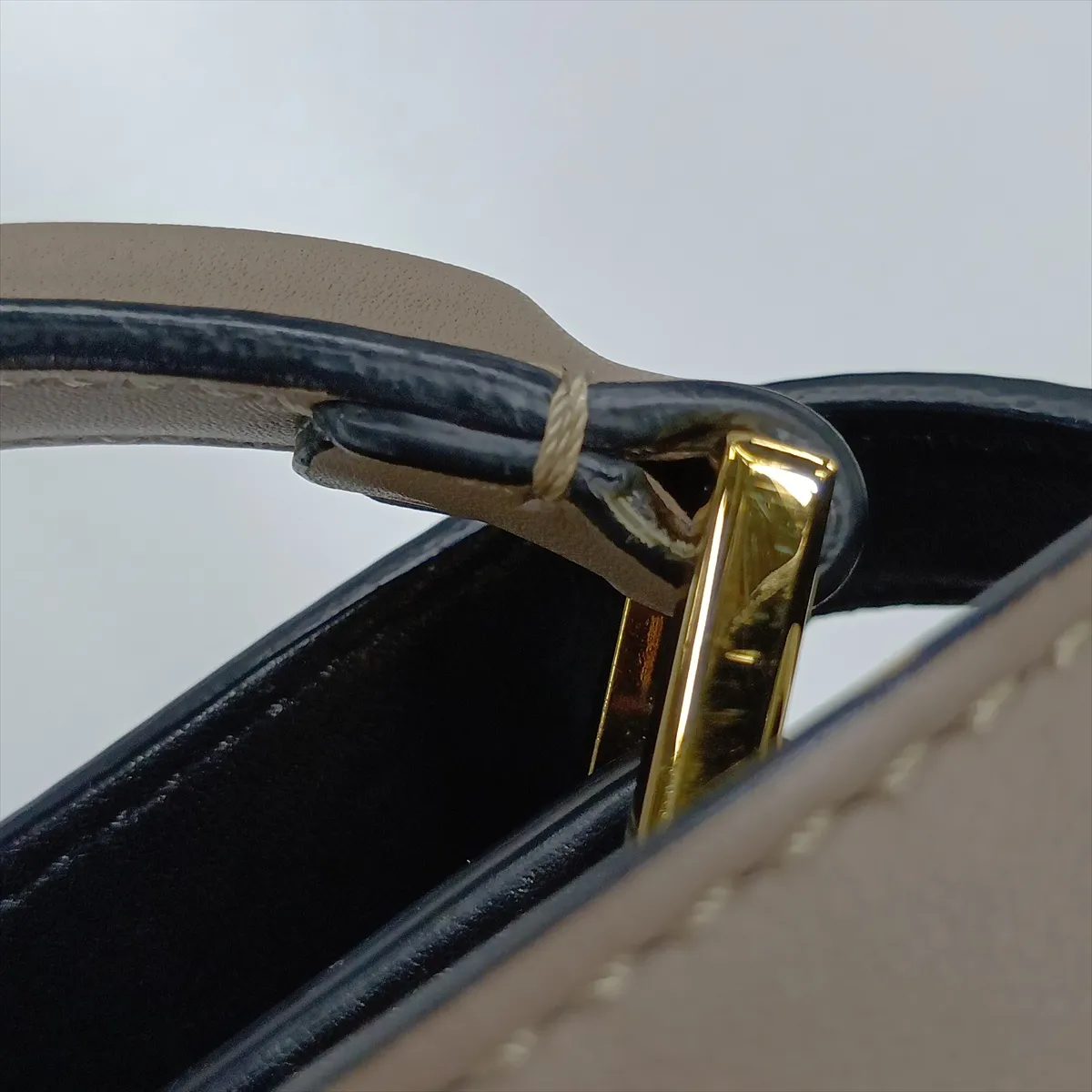 Peekaboo Essentially Leather 2-Way Handbag, Brown Beige, 8BN302 — view 14