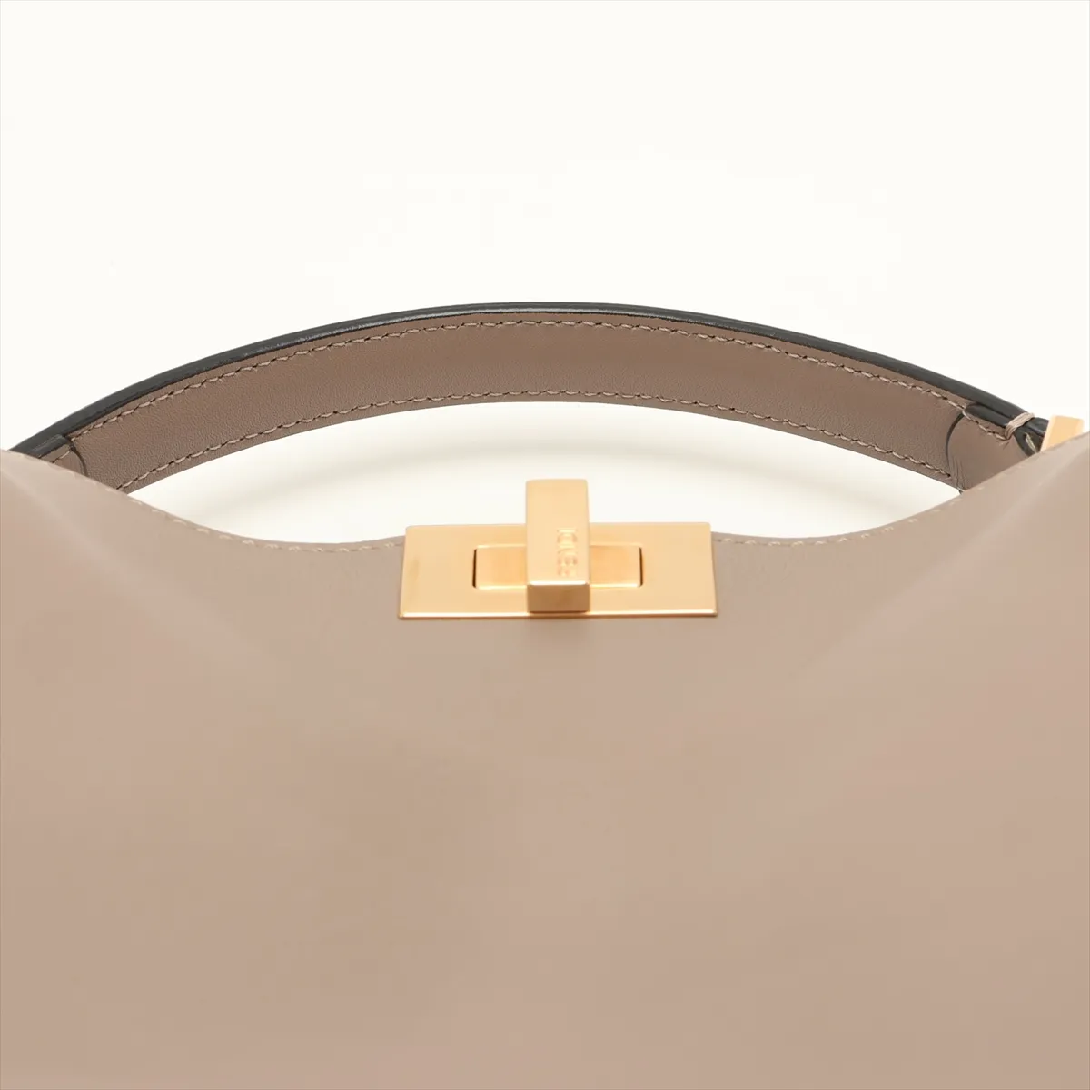 Peekaboo Essentially Leather 2-Way Handbag, Brown Beige, 8BN302 — view 6