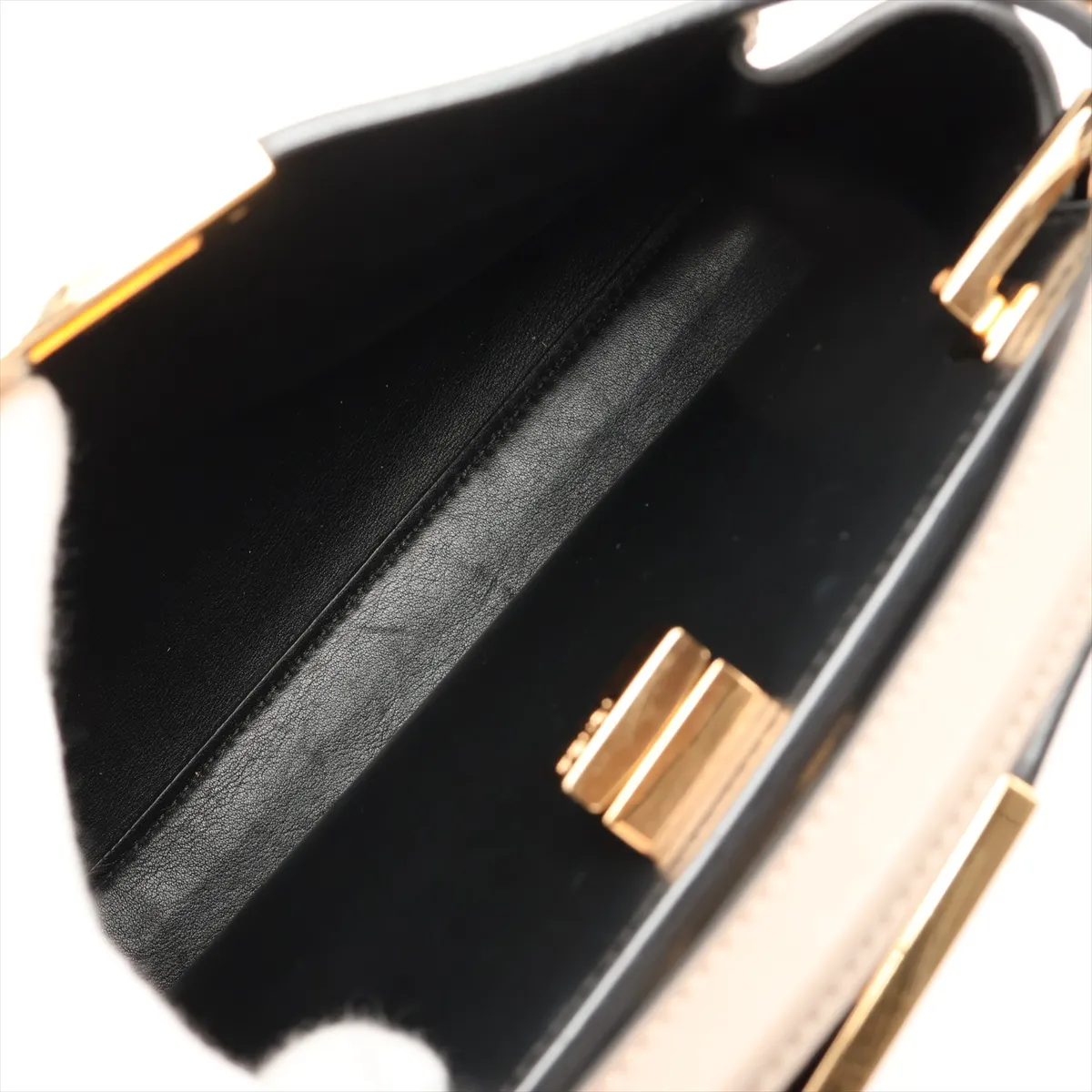 Peekaboo Essentially Leather 2-Way Handbag, Brown Beige, 8BN302 — view 9