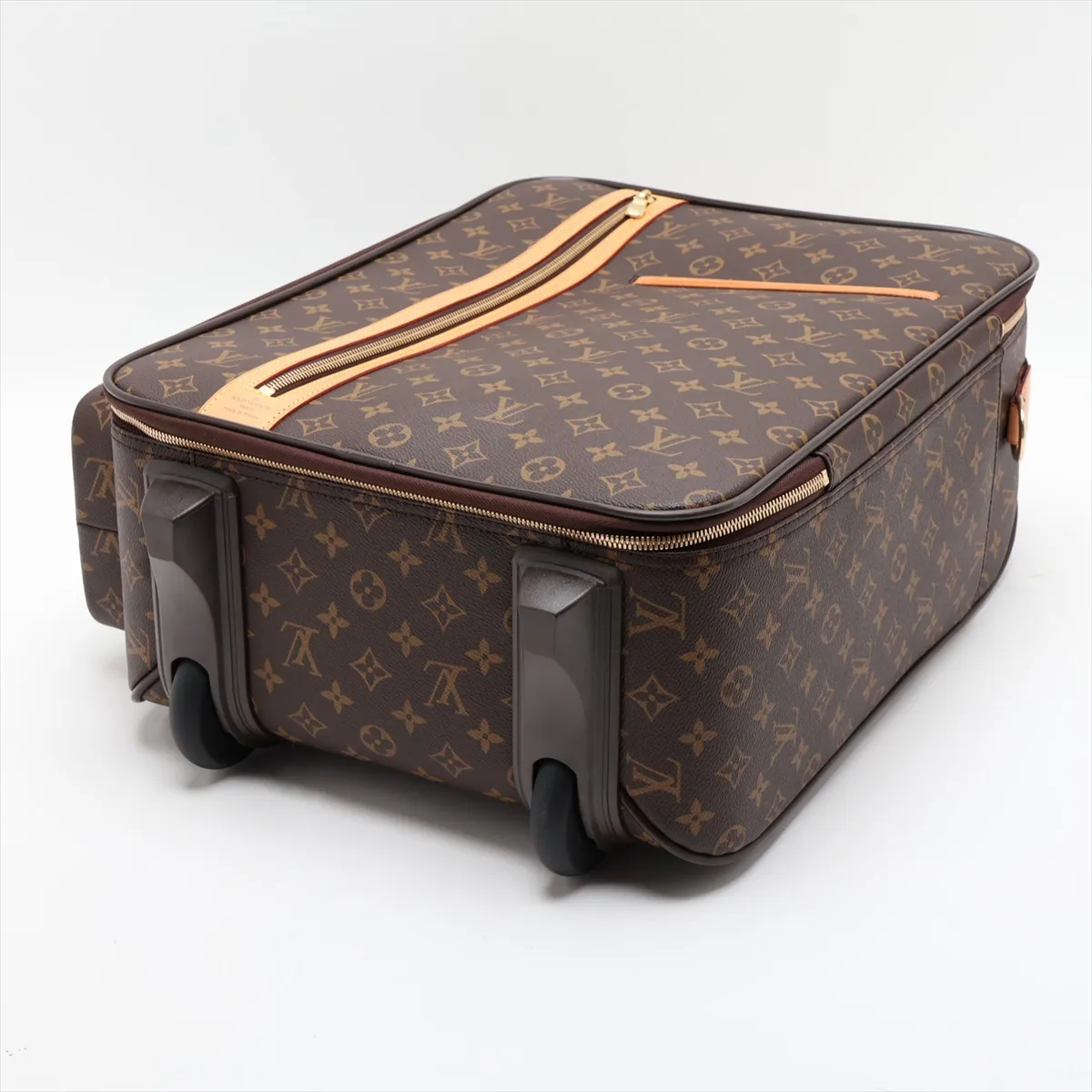 [Individually packaged] Louis Vuitton Monogram Trolley 50 Bosphore M23259 MB1016 Brown with initials — view 3