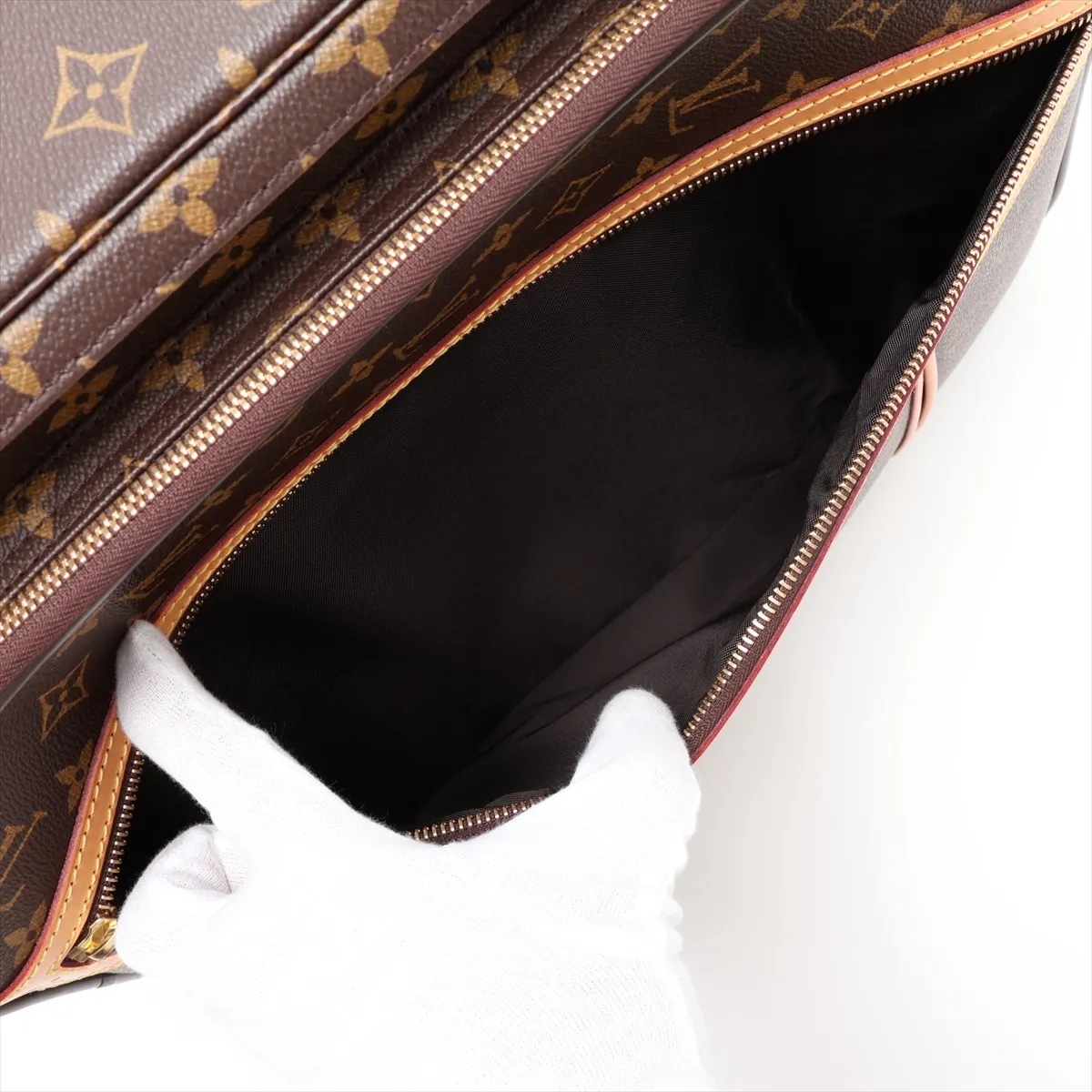 [Individually packaged] Louis Vuitton Monogram Trolley 50 Bosphore M23259 MB1016 Brown with initials — view 8