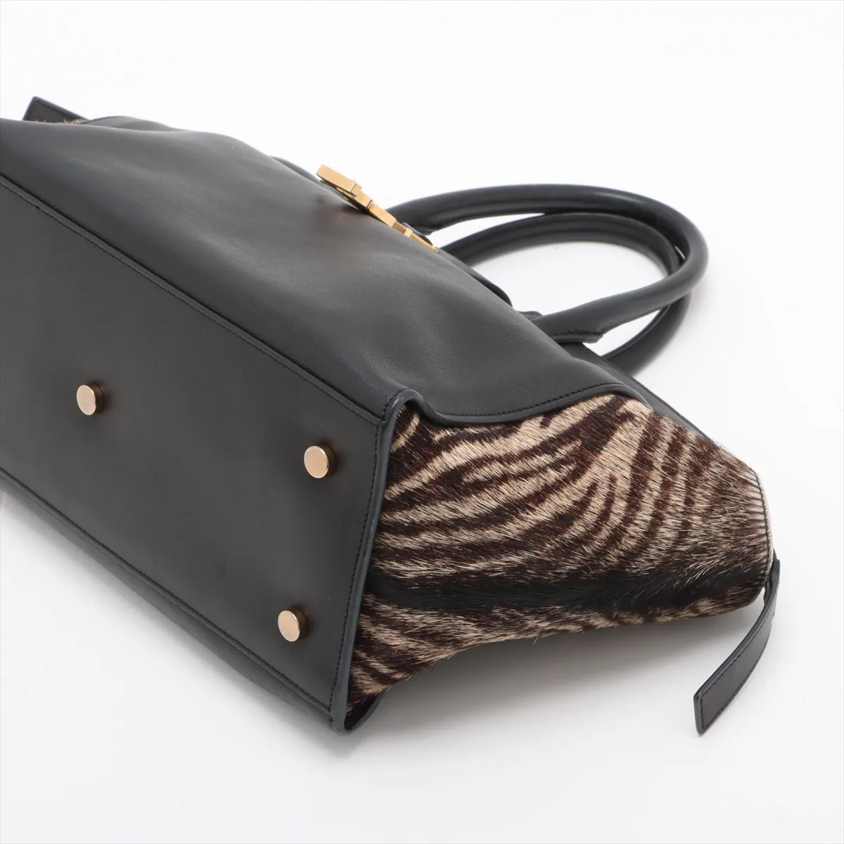 Downtown Cabas Leather x Harako 2WAY Handbag Black 436832 — view 3