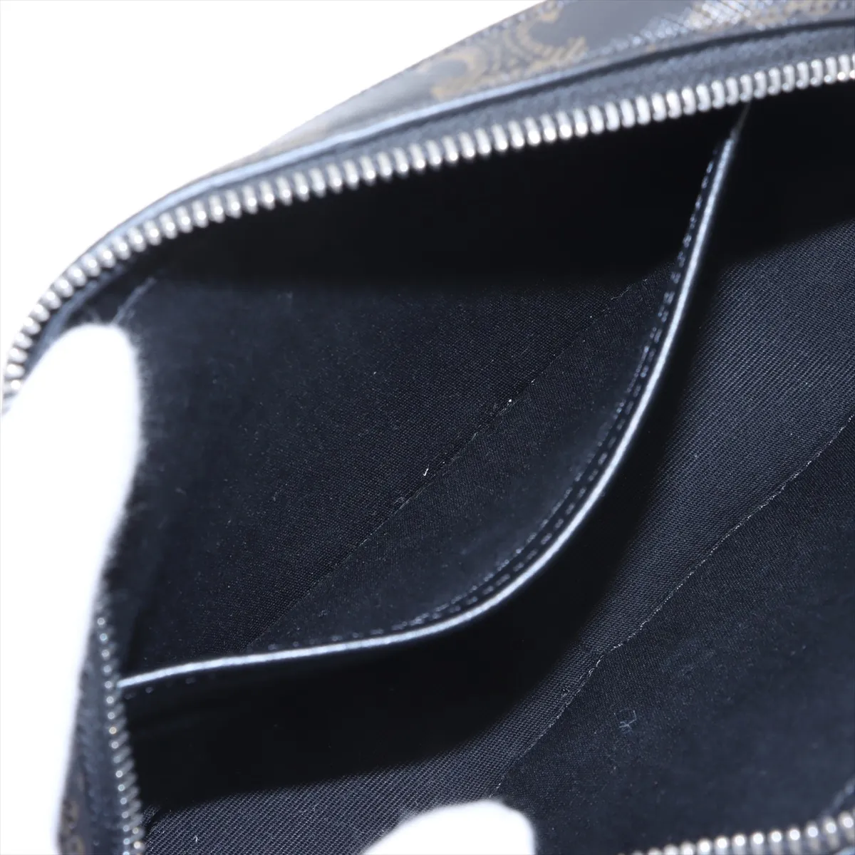 Triomphe Messenger PVC x Leather Shoulder Bag Brown x Black — view 7